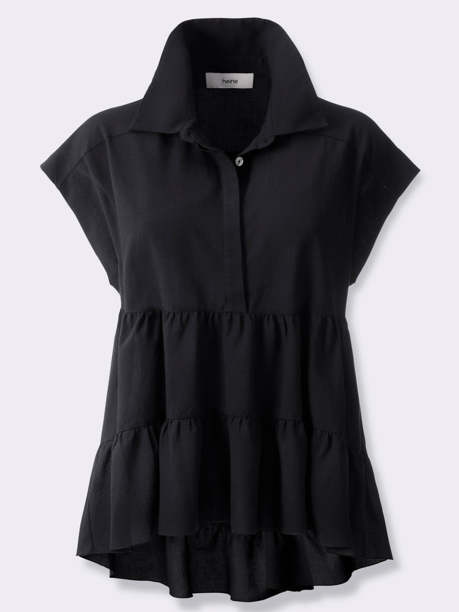 heine Chemisier en coton style Empire - noir