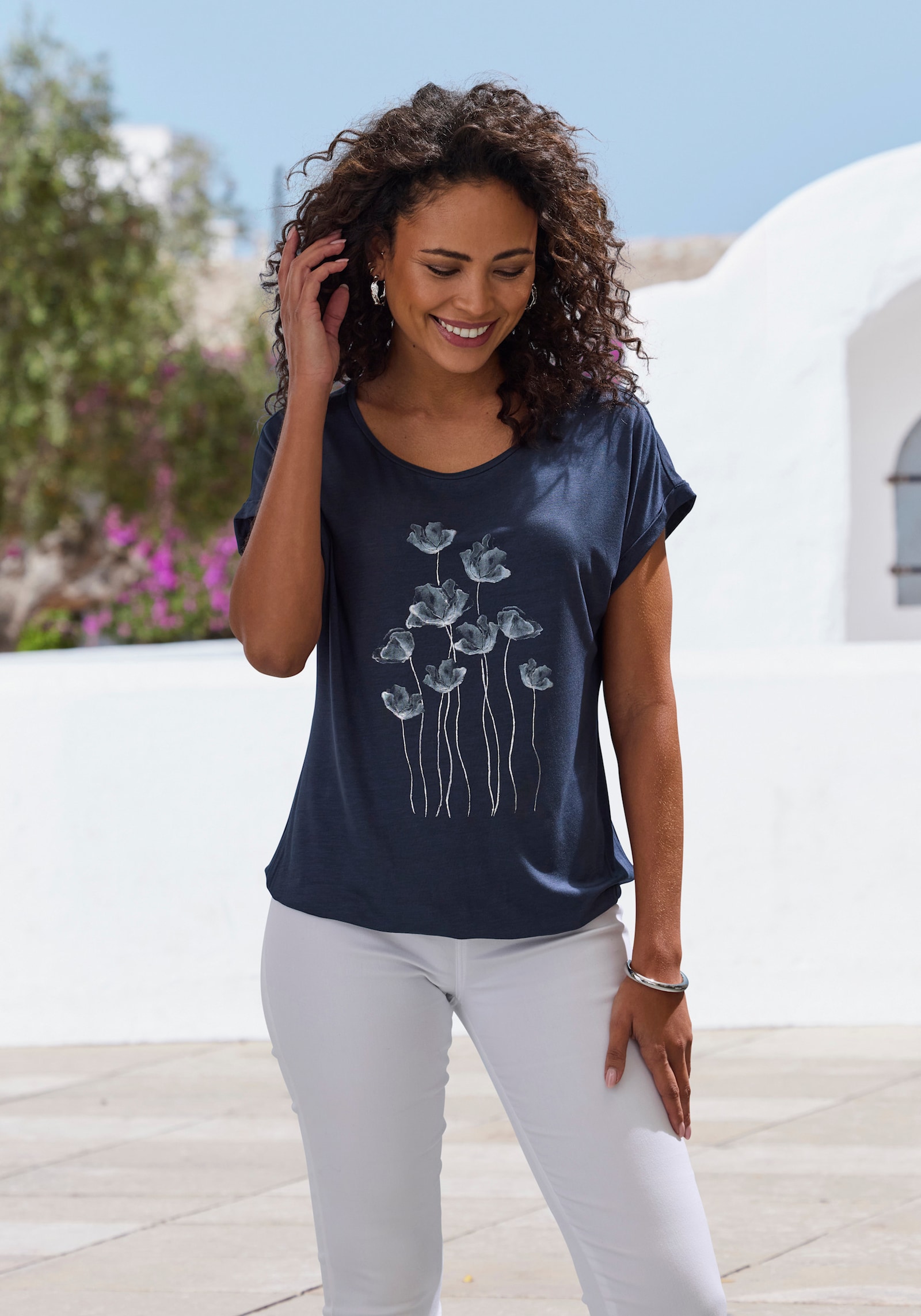 Vivance Shirt met korte mouwen - navy