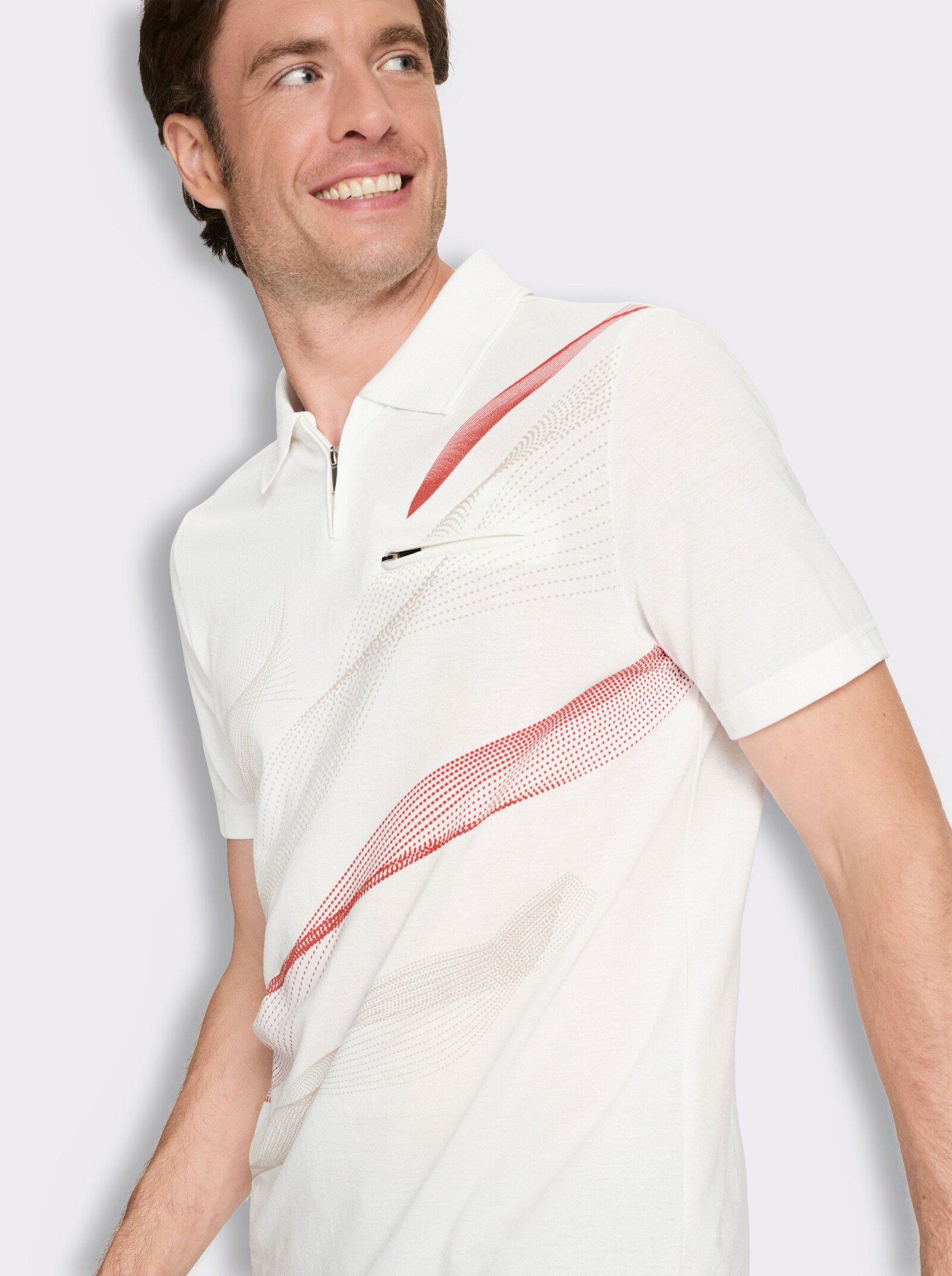 Catamaran Sports Funktionsshirt in Pikee-Qualität - ecru