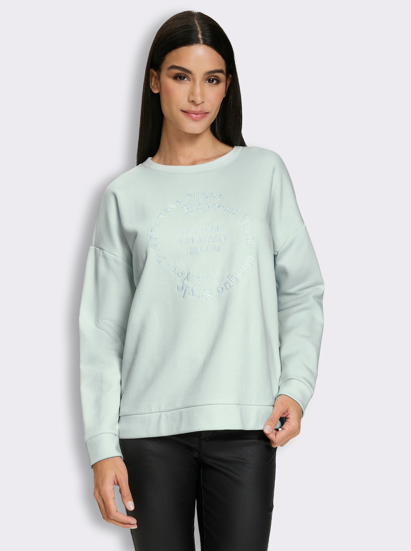 heine Sweatshirt mit Stickerei - zartmint