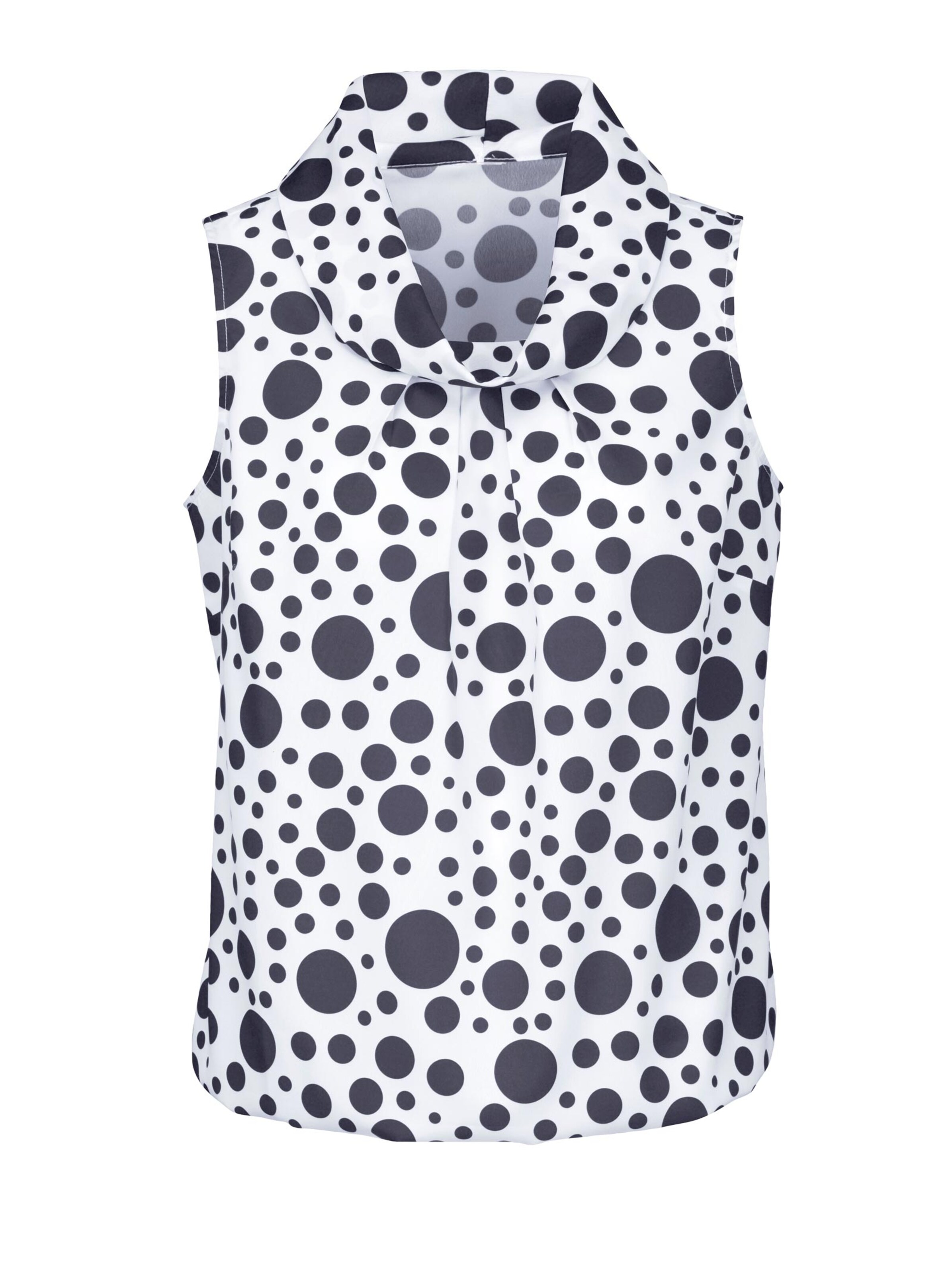 Blusentop - marine-getupft