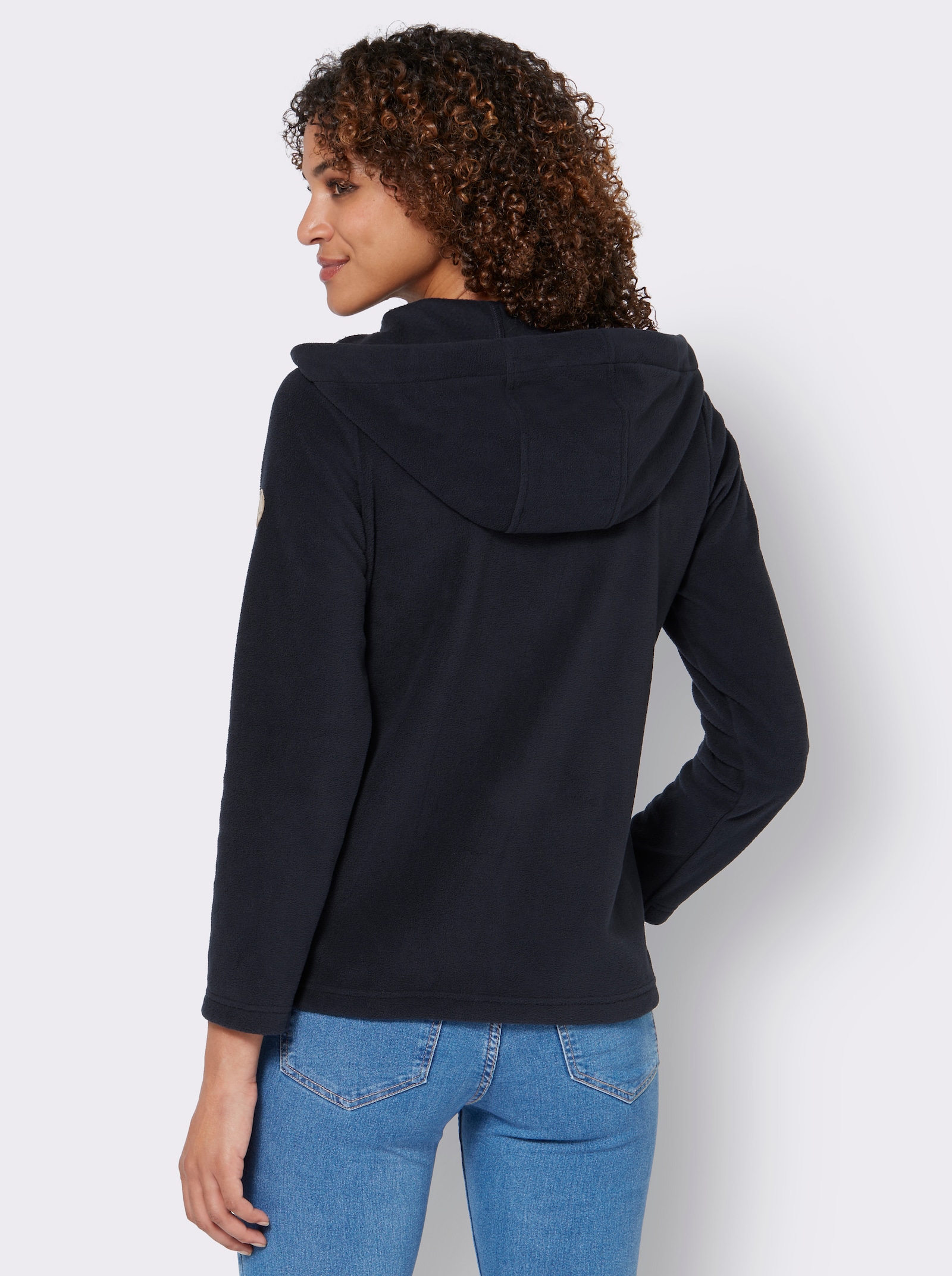 Fleecejack met capuchon - marine