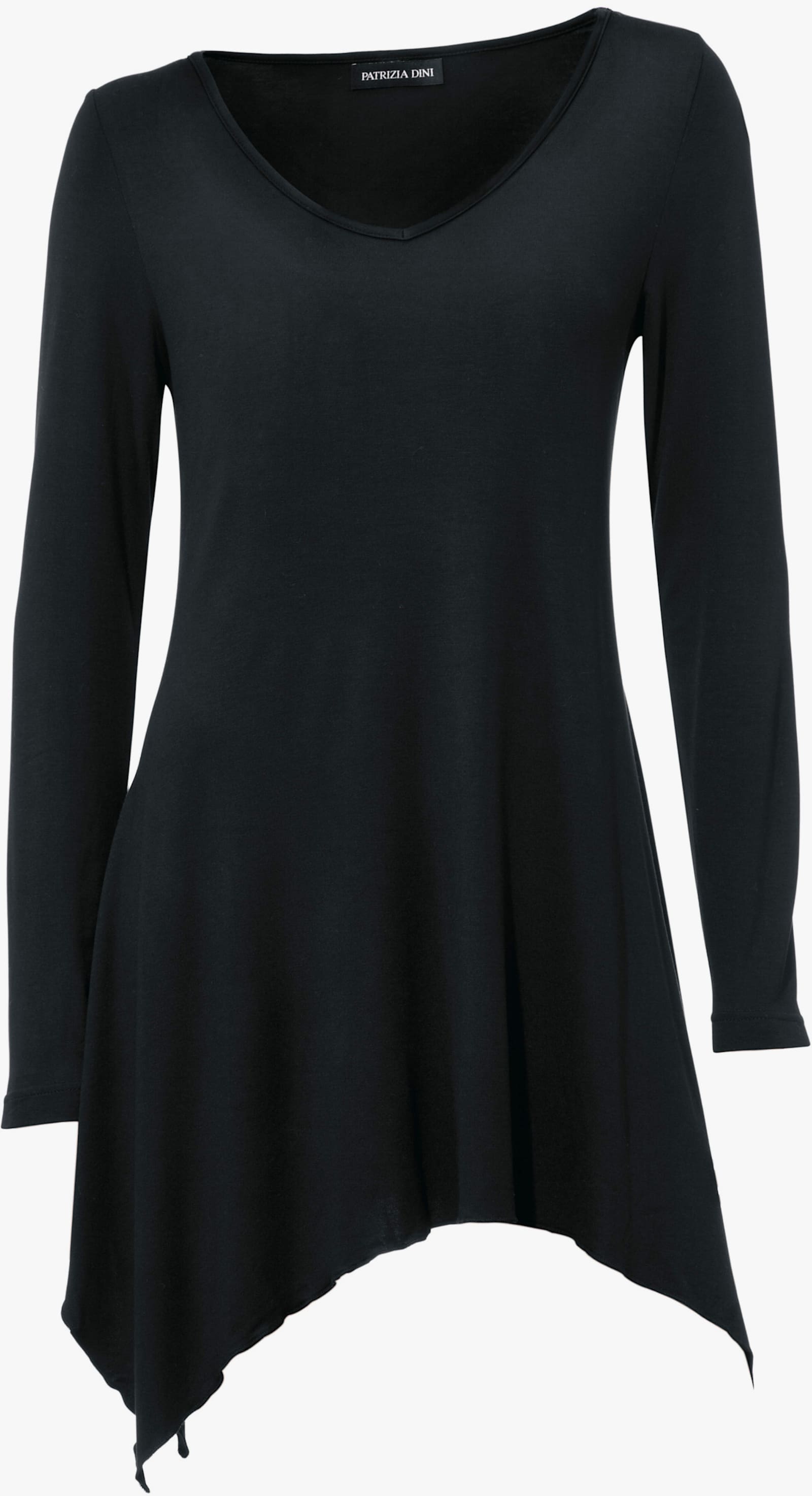 heine Longshirt im Zipfel-Look - schwarz