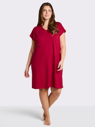 wäschepur Sleepshirts in Oversize-Form - weiß + rot