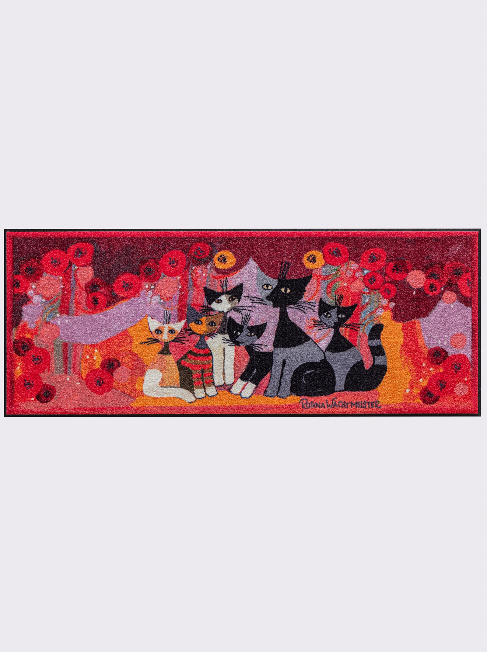 Salonloewe Fußmatte - rot-gemustert