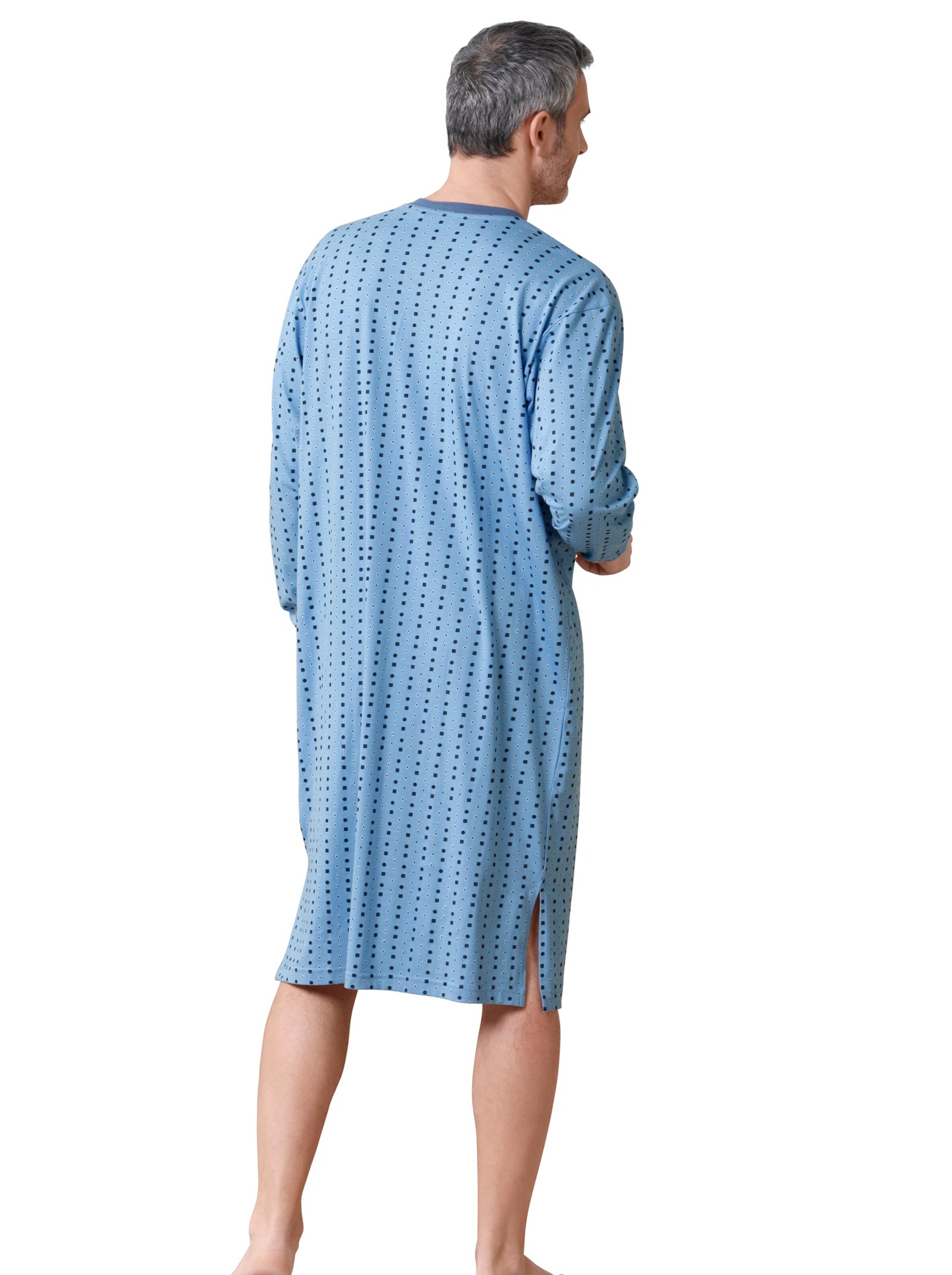 KINGsCLUB Nachthemden - blau + blau-bedruckt