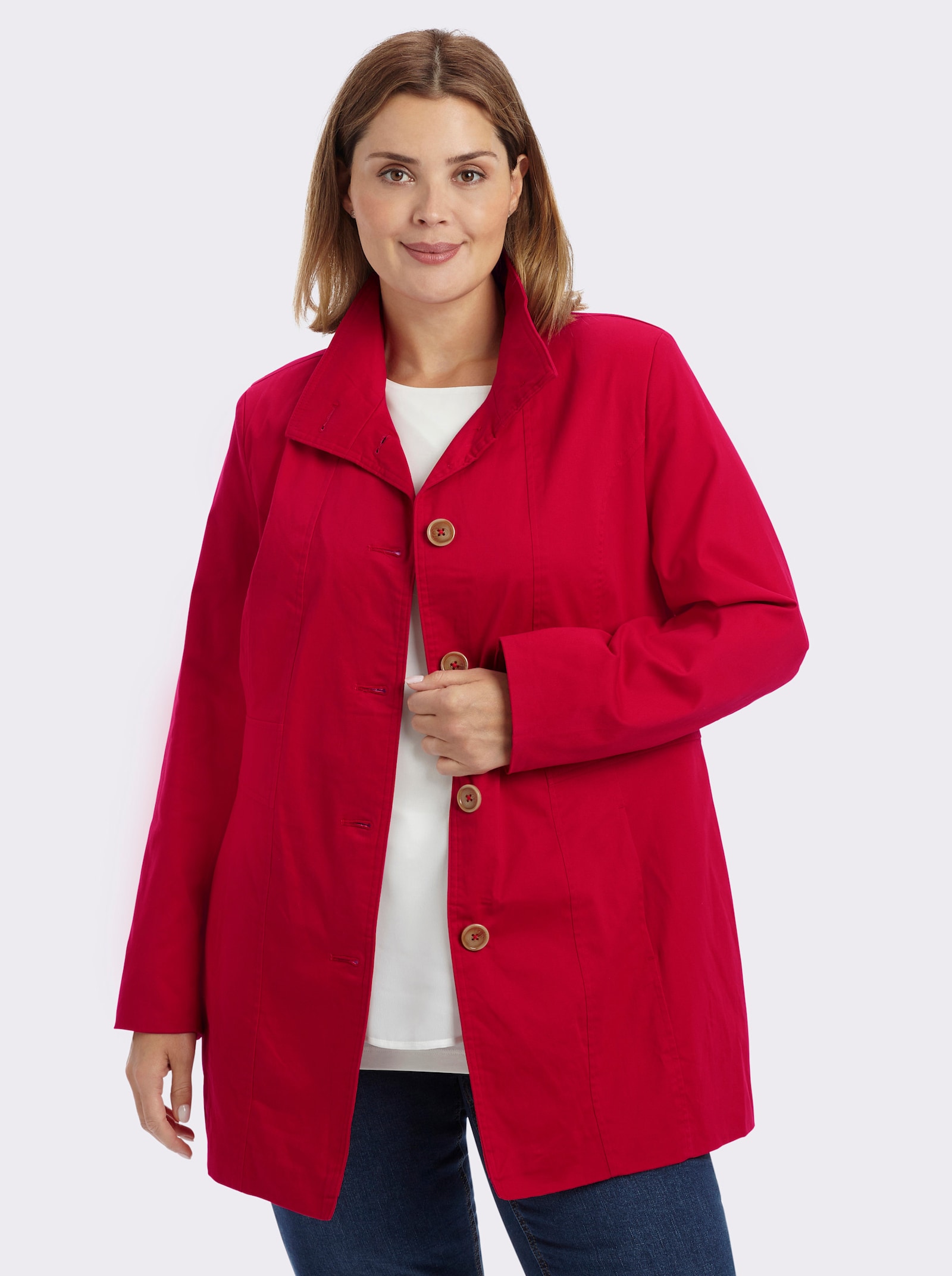 Jacke mit variablem Kragen - rot