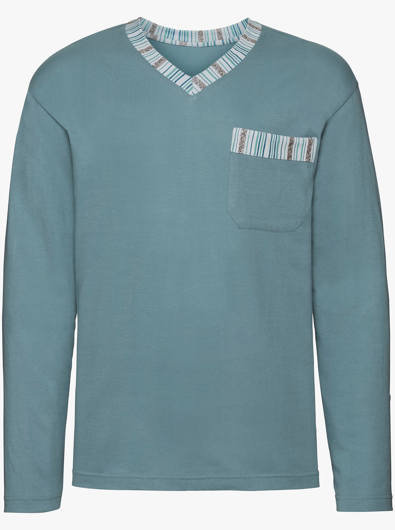 KINGsCLUB Pyžama - nefritová+nefritová-proužek