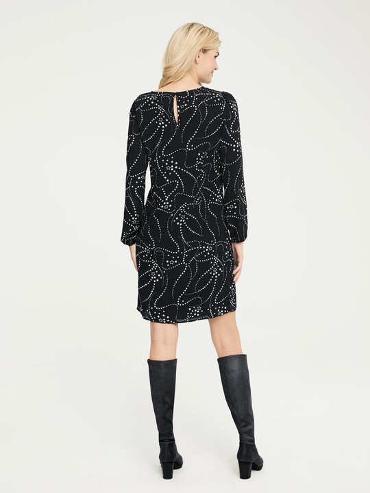 Linea Tesini Druck Kleid In Schwarz Offwhite Heine 