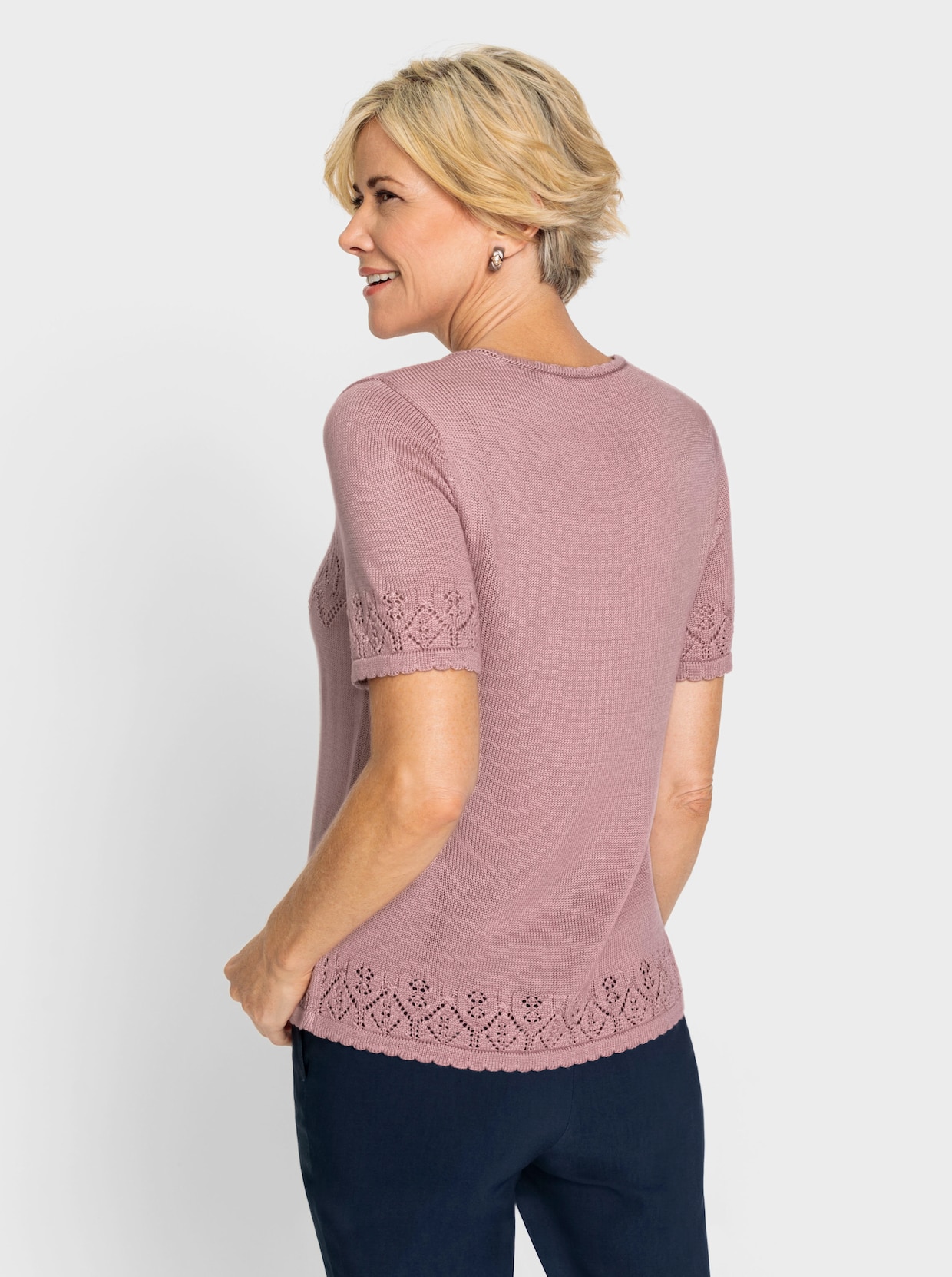 Pullover met korte mouwen - hortensia