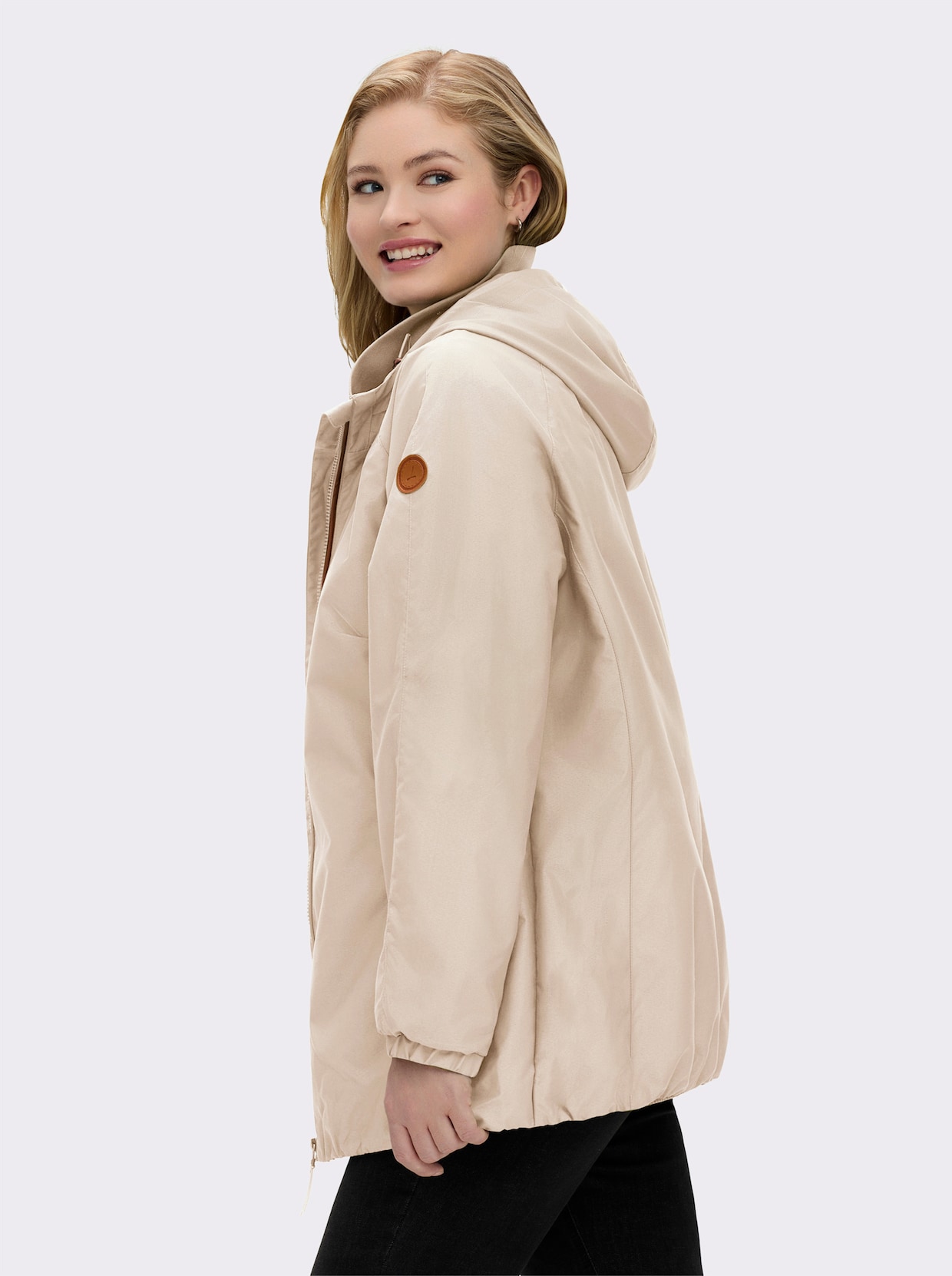 Übergangsjacke in Microfaser-Qualität - elfenbein