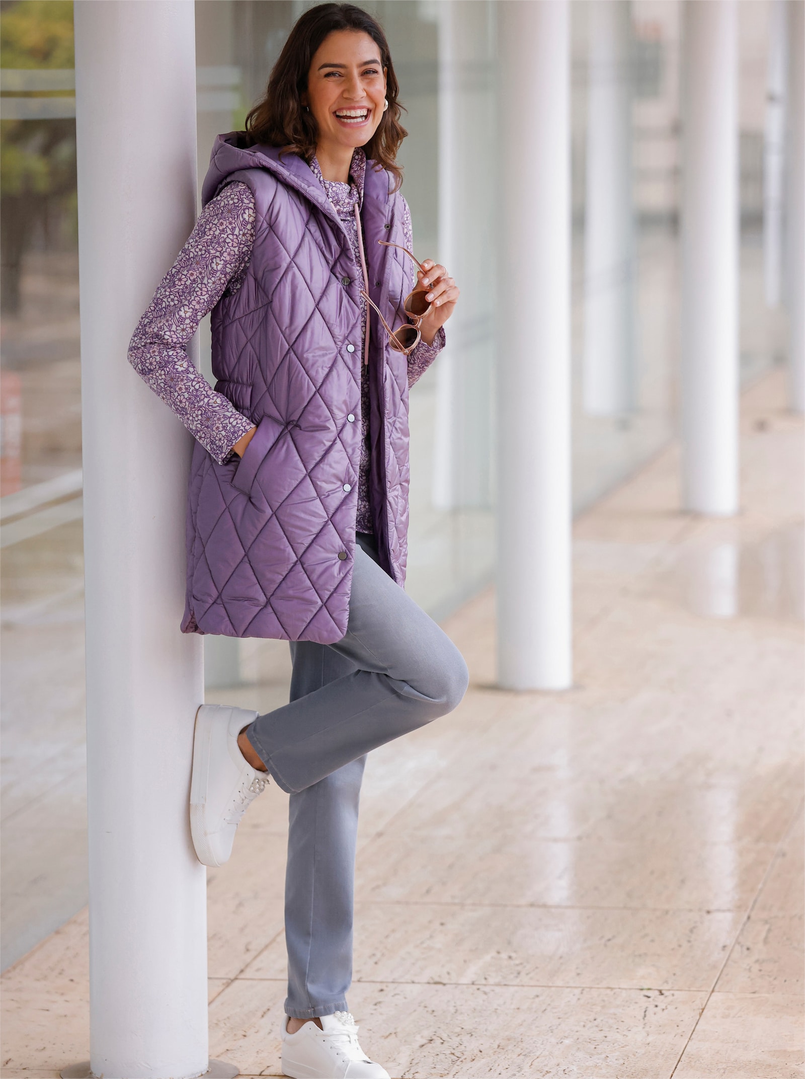 Steppweste in Longform - feige