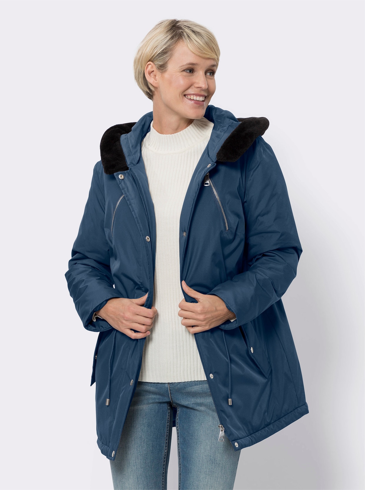 Jack met capuchon - donkerblauw
