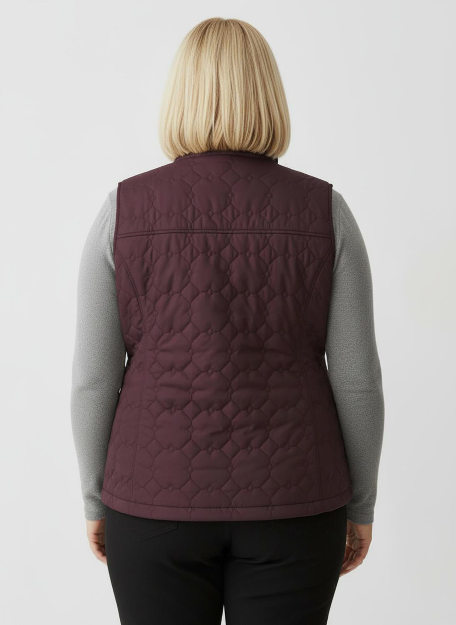 Steppweste mit wärmendem Stehkragen - burgund