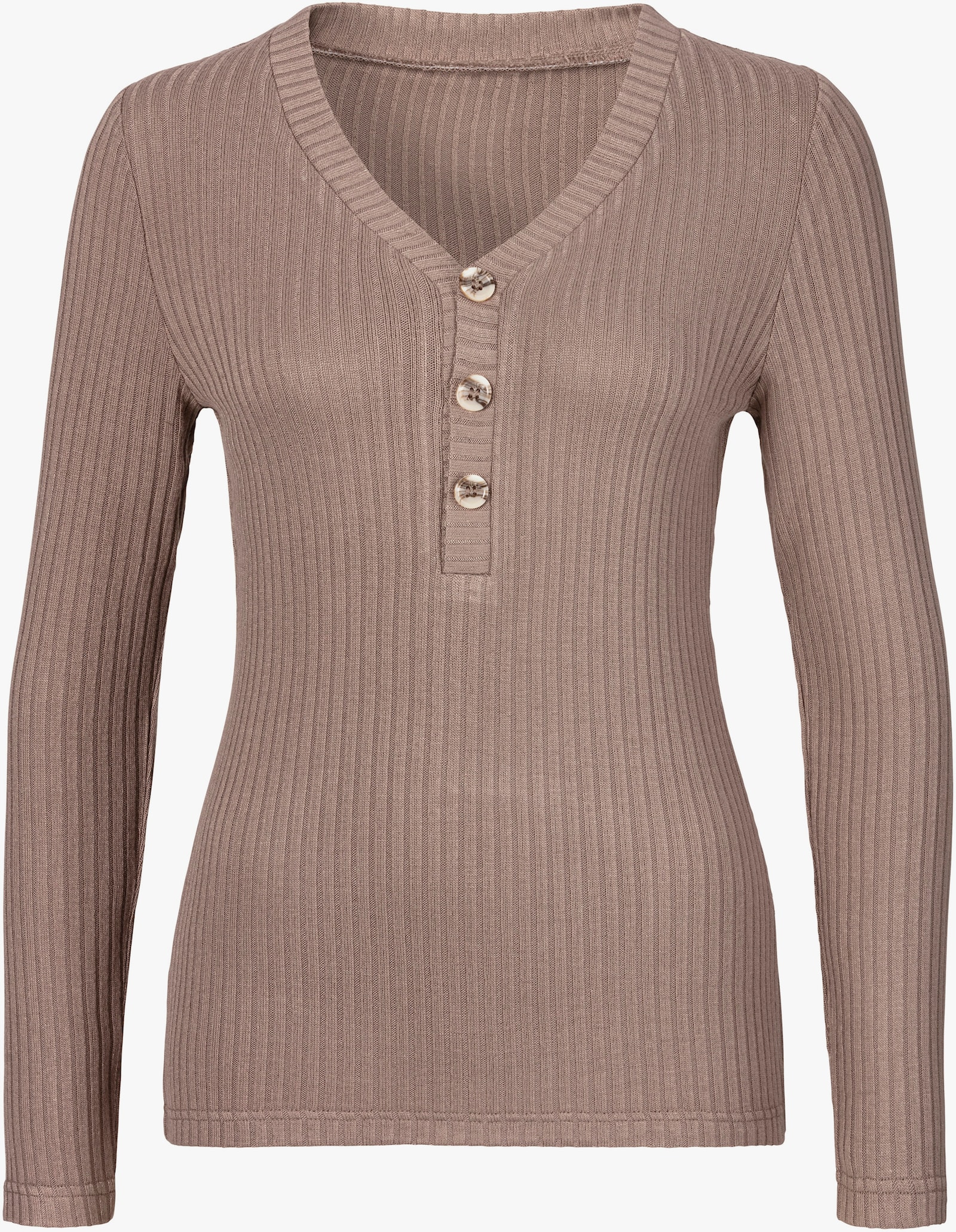 LASCANA Langarmshirt - taupe