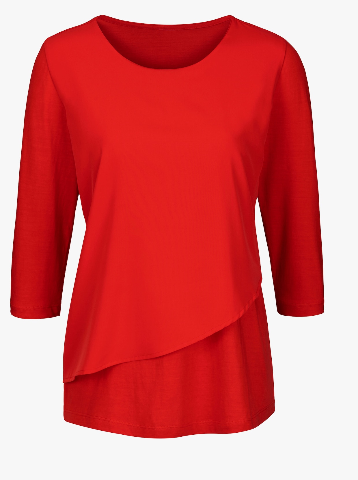 Shirt met 3/4-mouw - rood