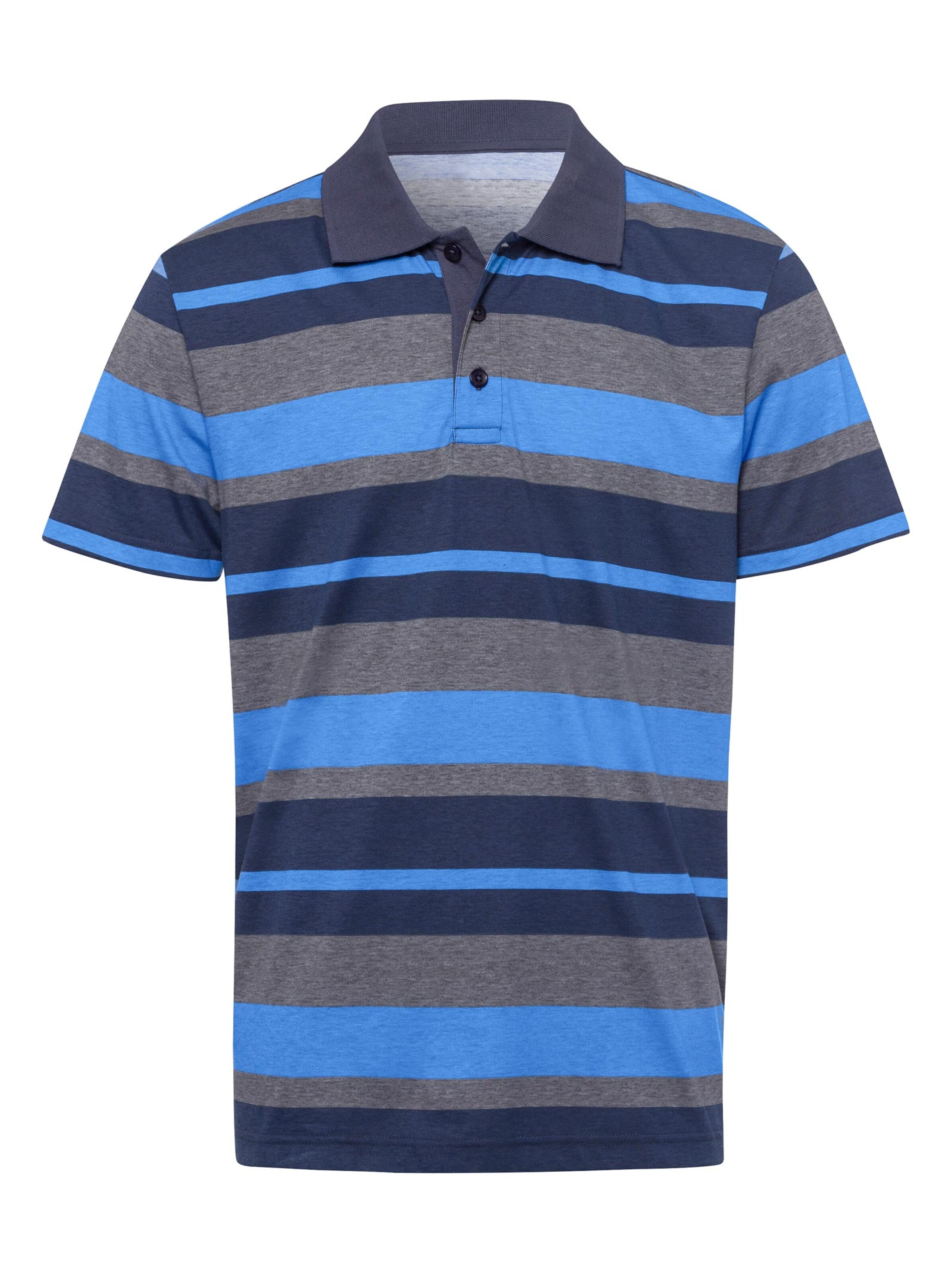 Poloshirt - marine-gestreift