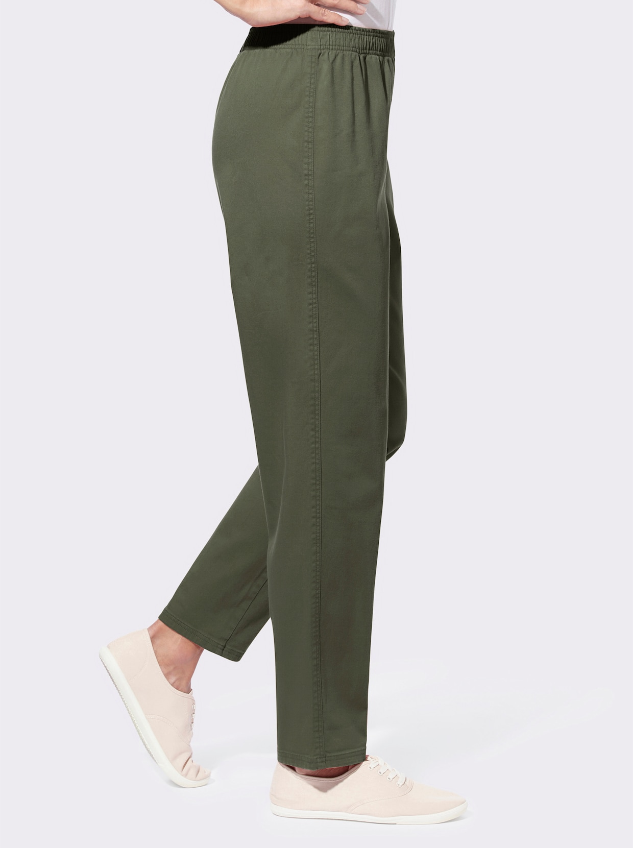 Jeans med resår - khaki