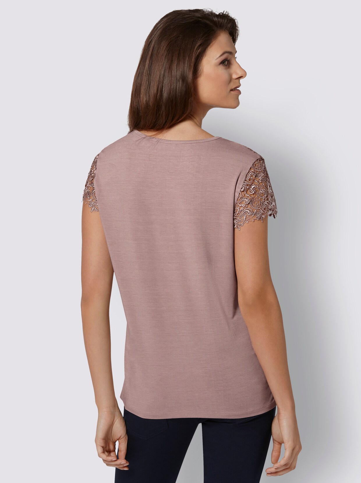 Spitzenshirt - rosé