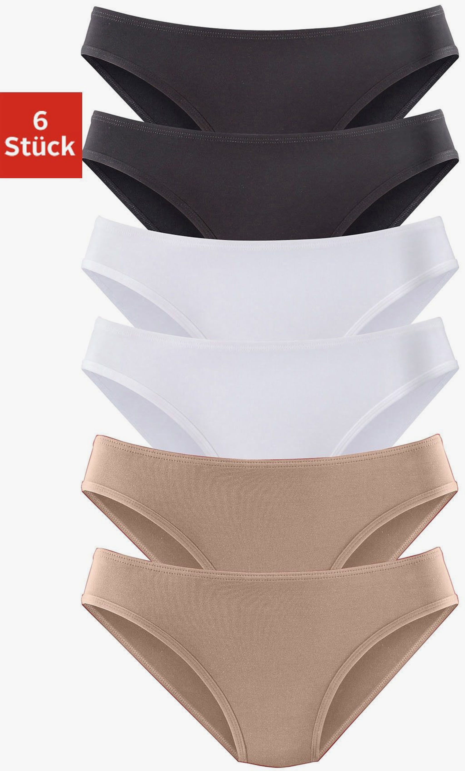 vivance active Jazz-Pants Slips - beige, schwarz, weiß