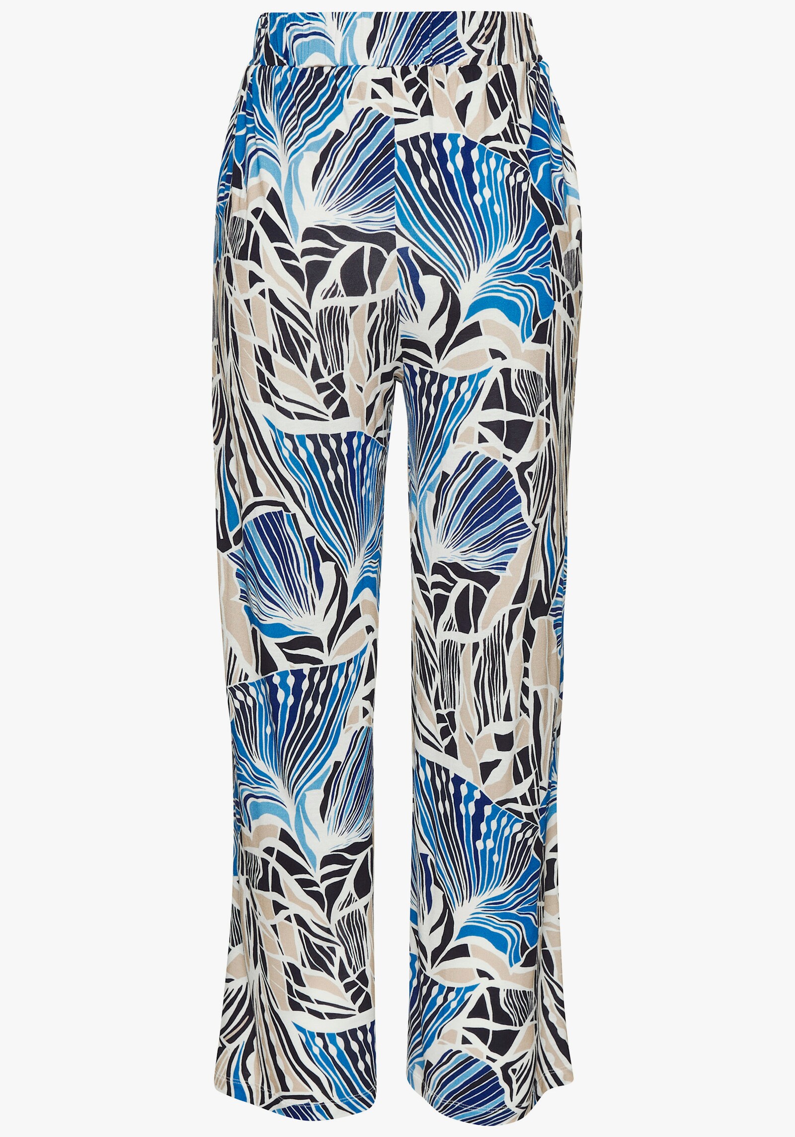 LASCANA Palazzo-broek - blau-creme-sand bedruckt