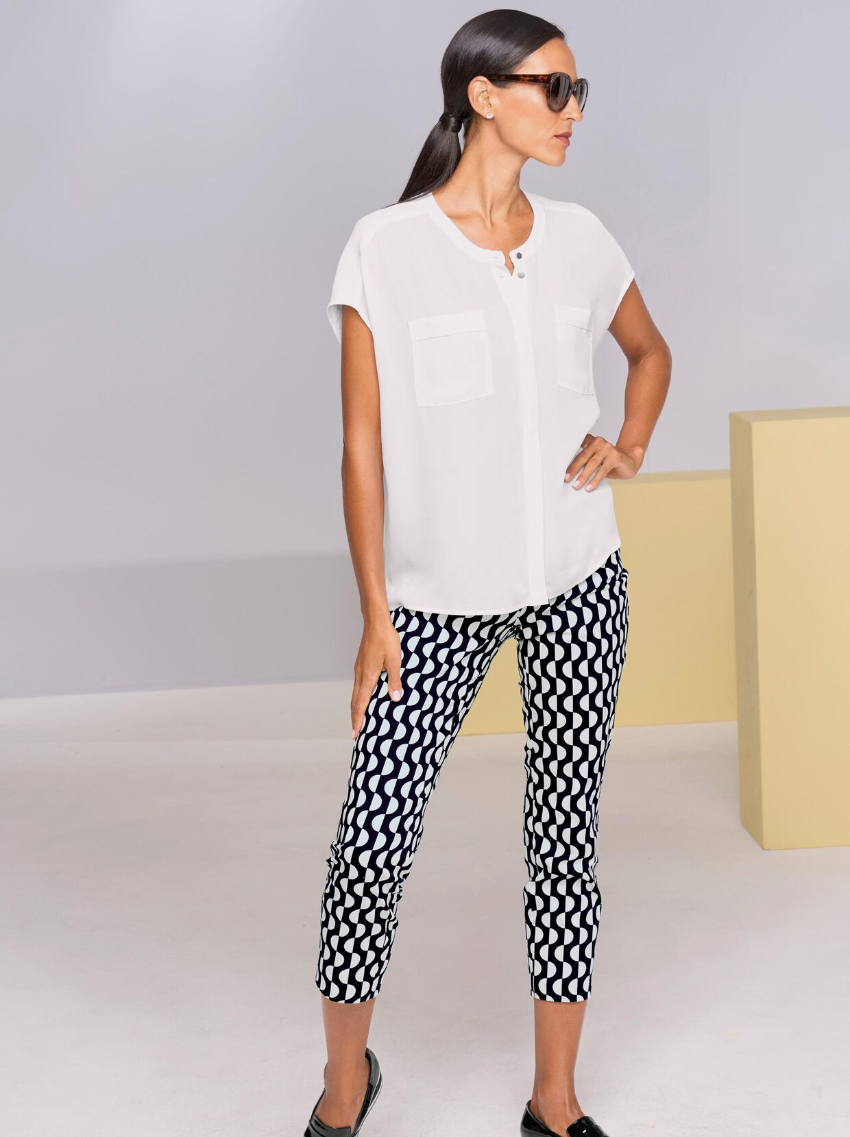 Linea Tesini Oversized blouse - ecru