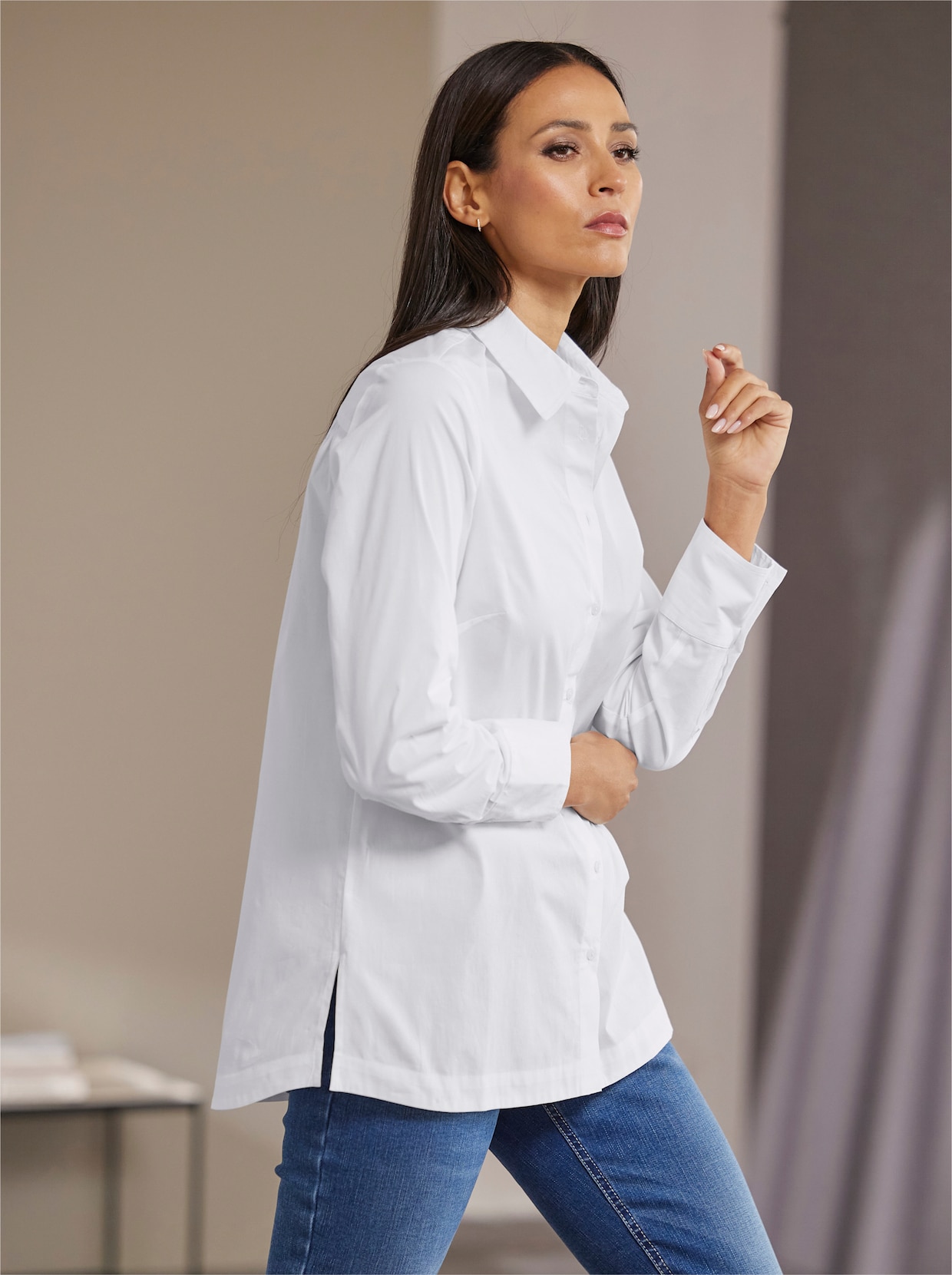 heine Longline blouse - wit