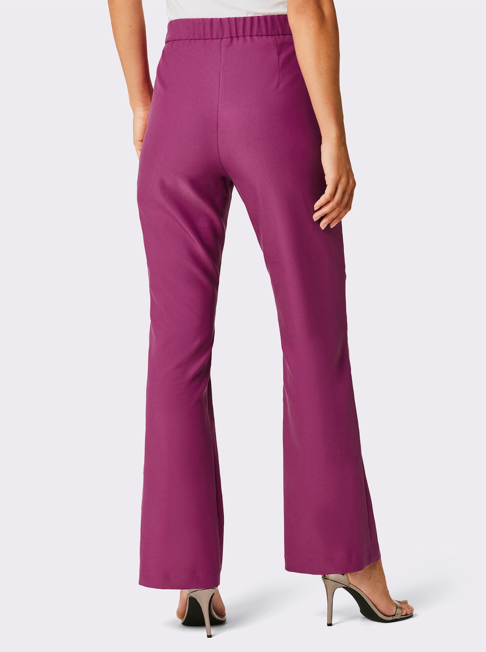 CREATION L PREMIUM Stoffhose mit weitem Bein, Lyocell-Qualität - magenta