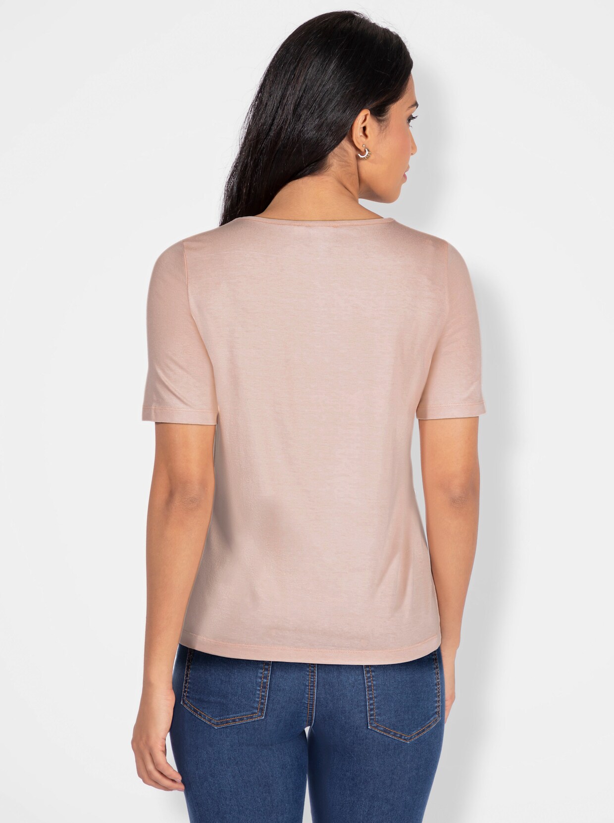 Kurzarmshirt - puder