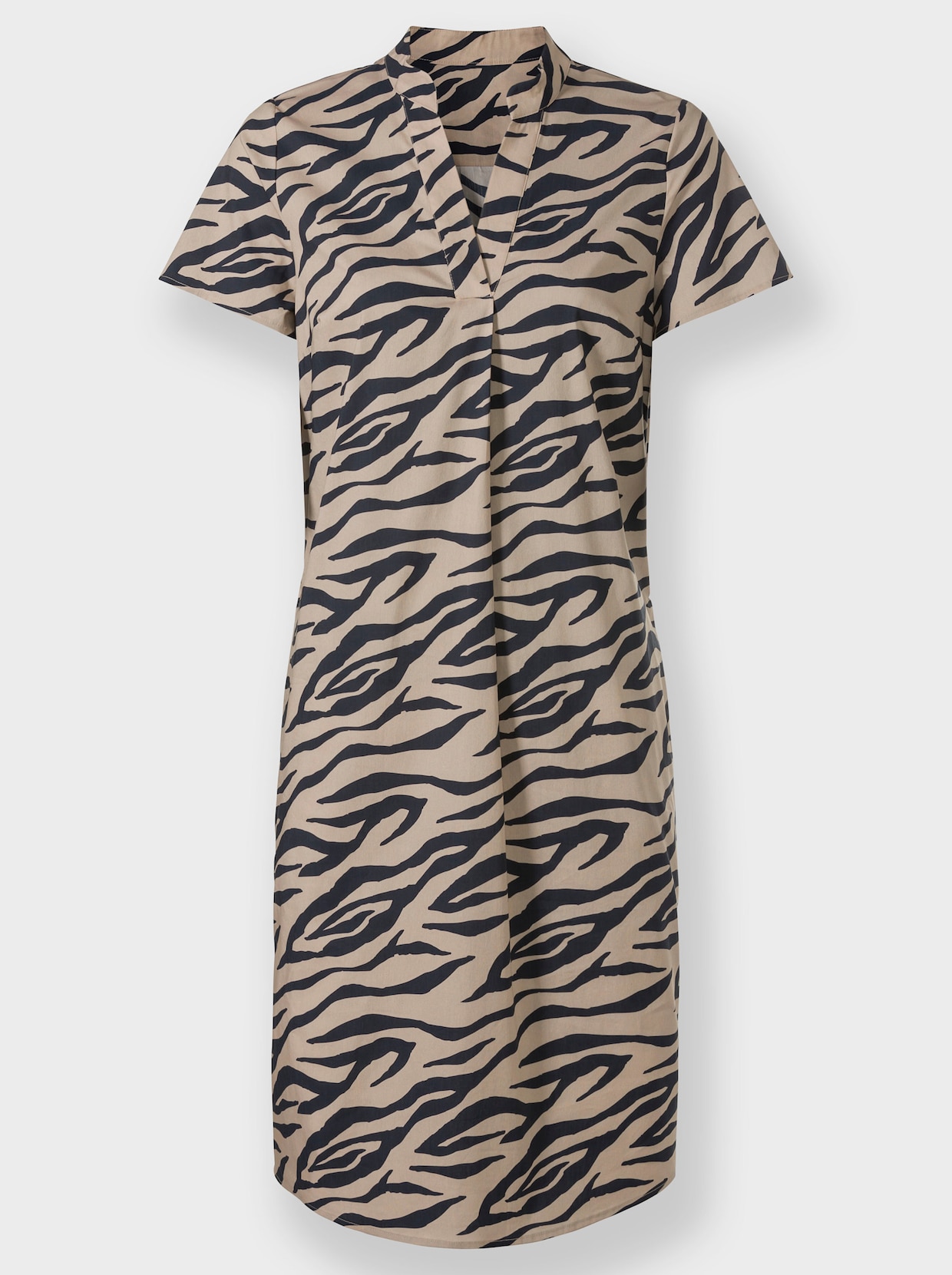 heine Bedrukte jurk - beige/zwart geprint