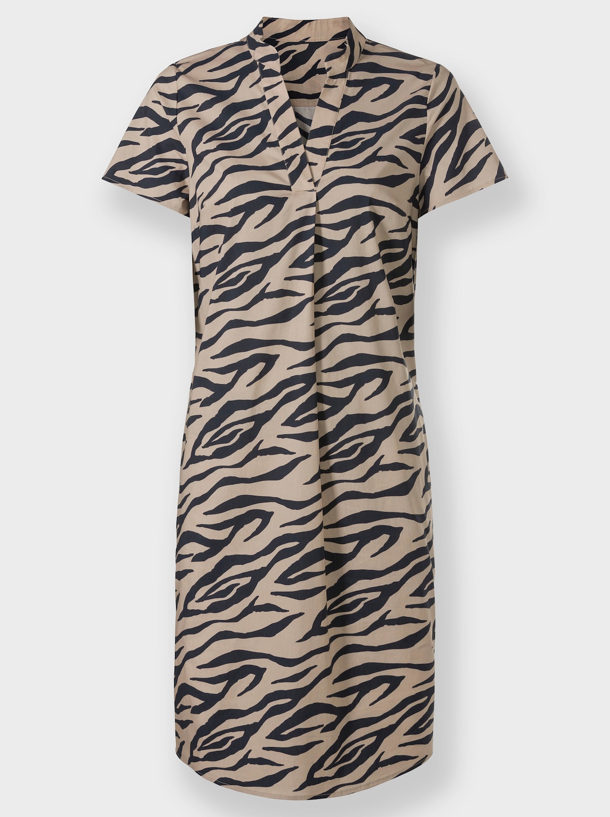 heine Jurk met print - beige/zwart geprint