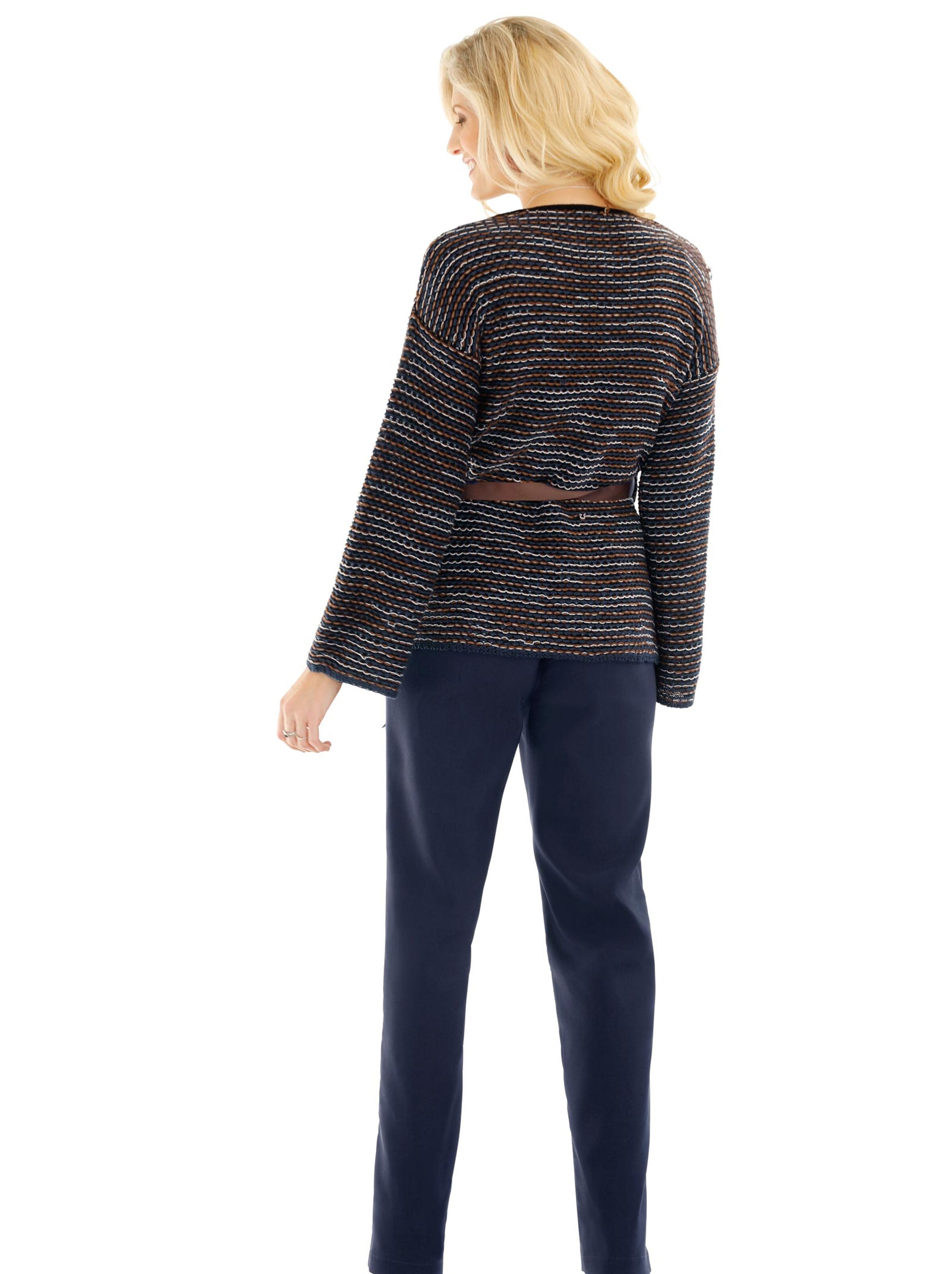 Strickjacke - dunkelblau-gemustert