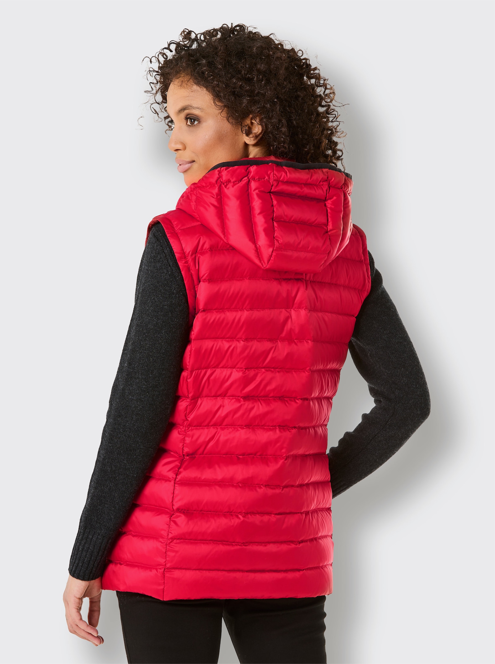 CREATION L PREMIUM Daunenjacke als Jacke und Weste tragbar - rot