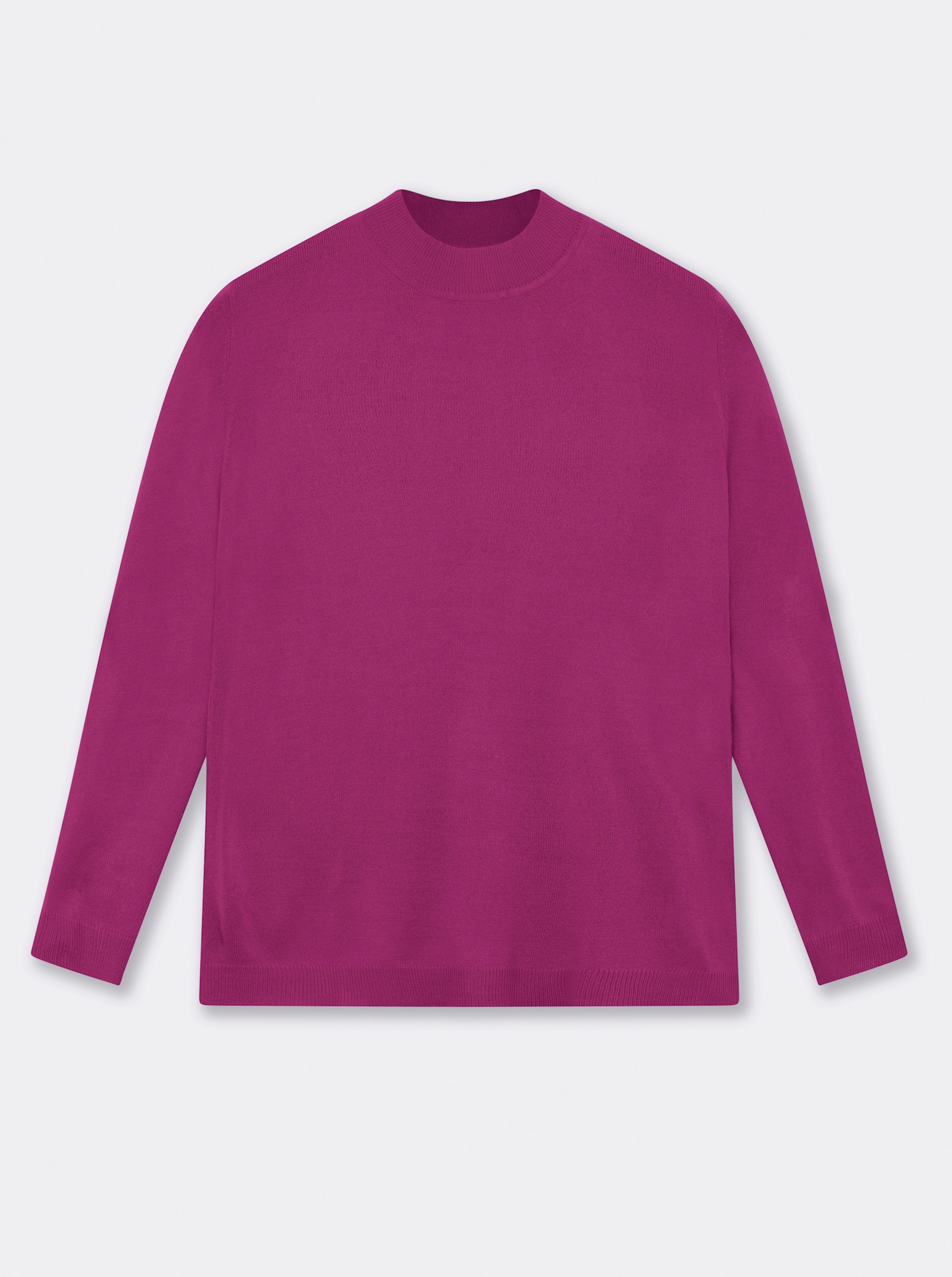 Stehkragenpullover weich wie Kaschmir - magenta