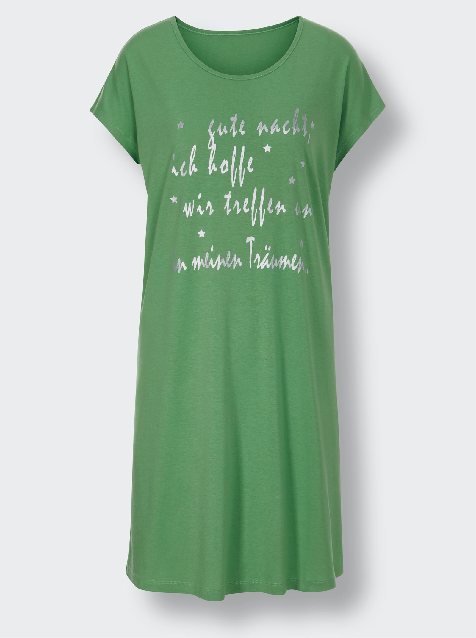 wäschepur Slaapshirts met oversized snit - Appelgroen + zwart