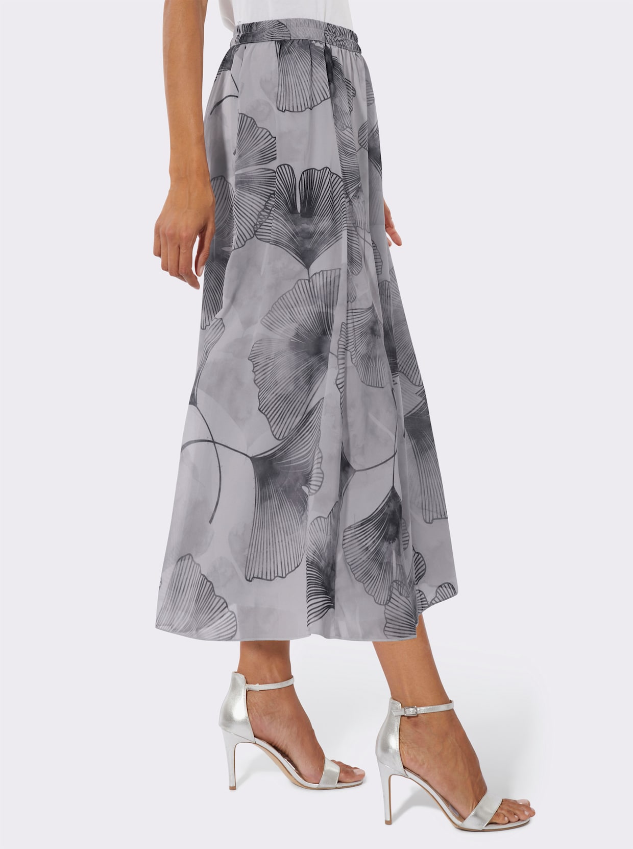 Webrock in Bahnenform - hellgrau-bedruckt