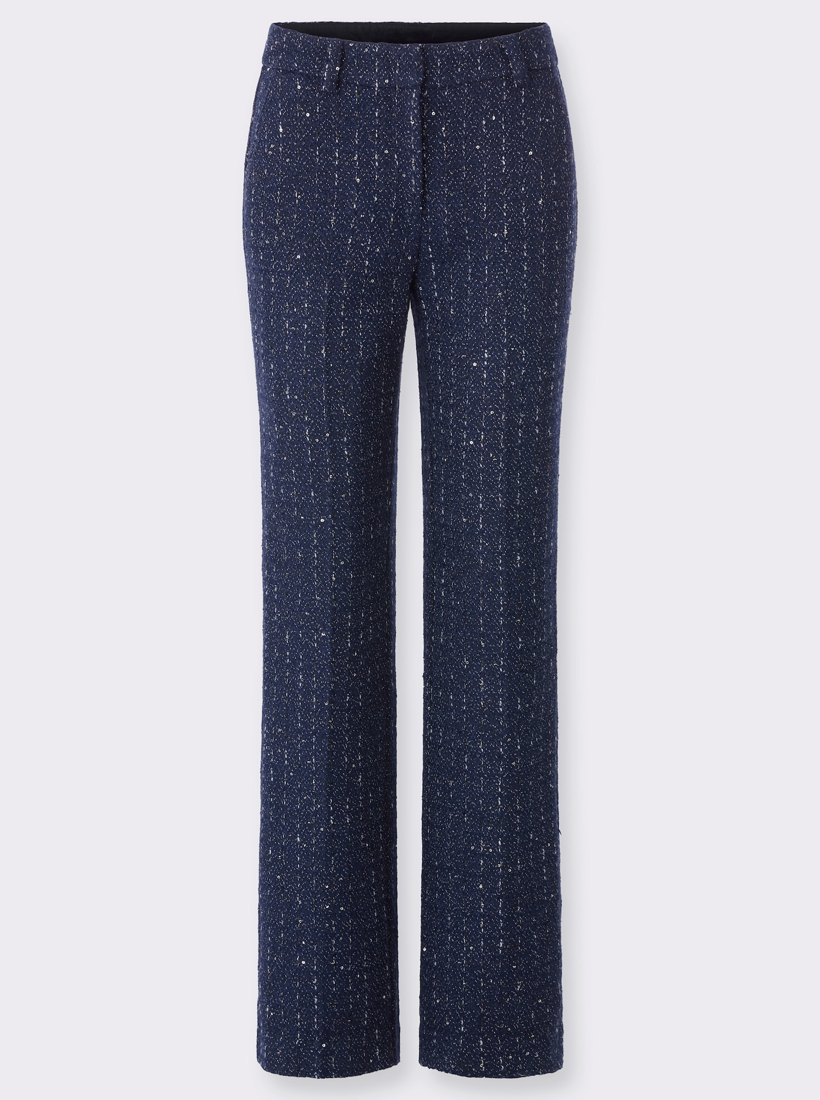 heine Hose mit Pailletten - marine-gemustert