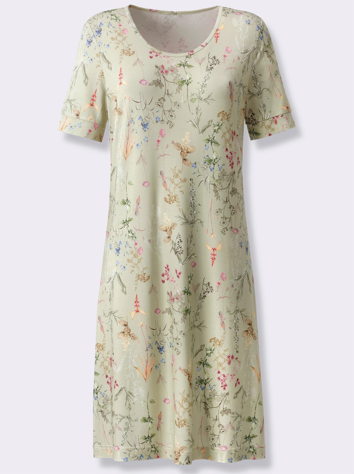 Jerseykleid - pistazie-bedruckt