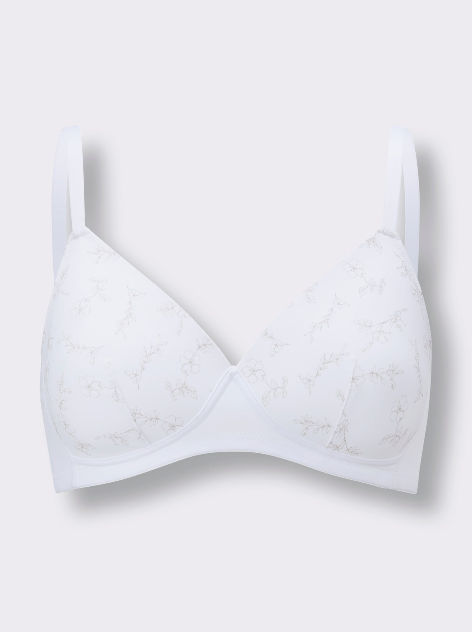 wäschepur T-Shirt-BH ohne Bügel - weiss-beige
