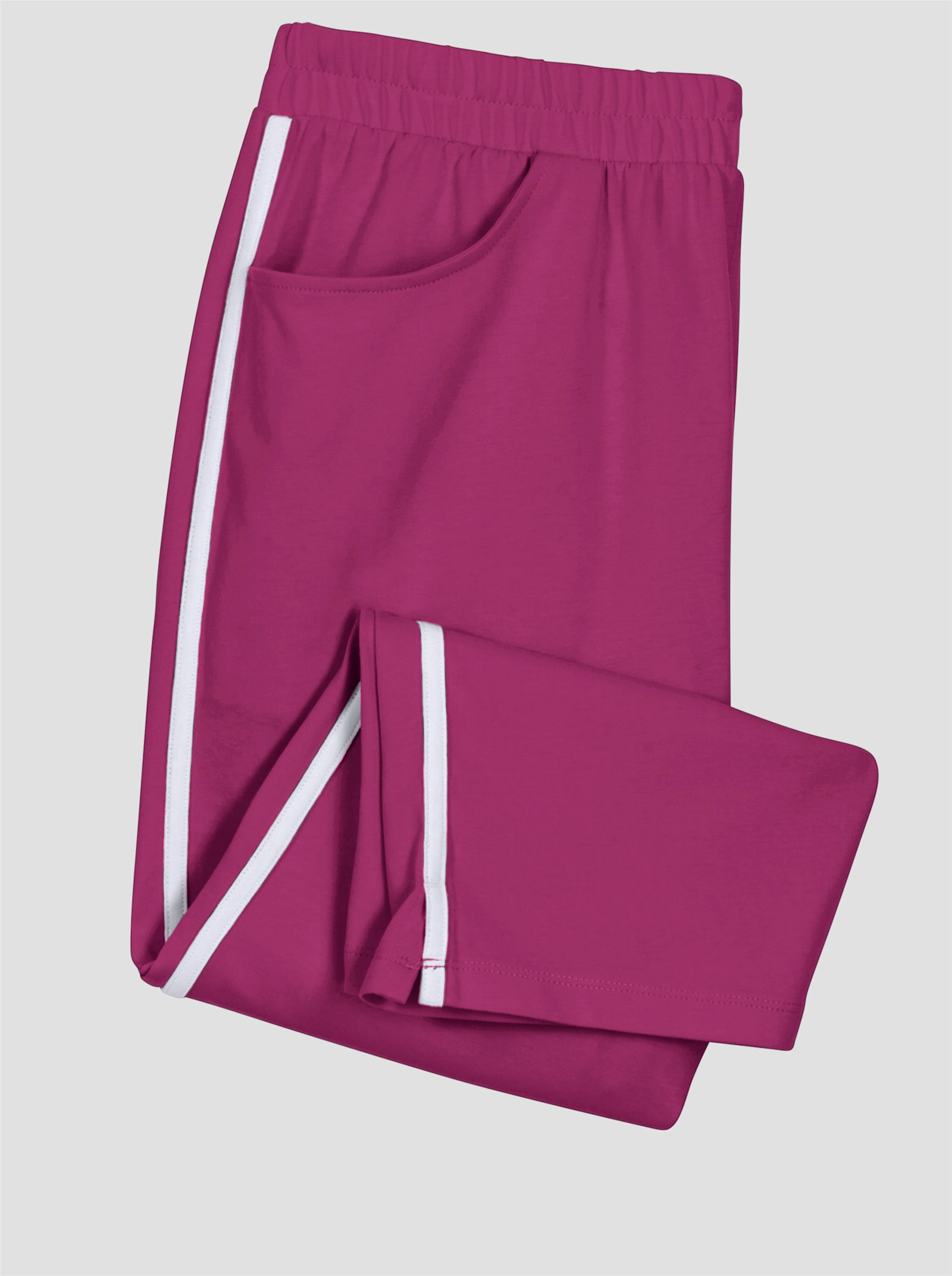 Capribyxa med kontrastpasspoal - malva