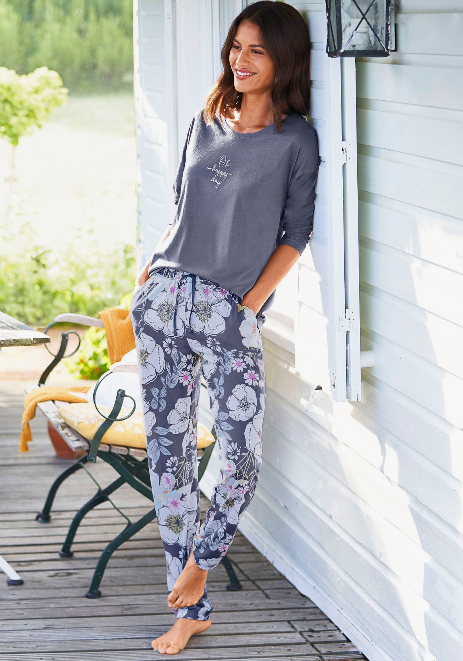 Vivance Dreams Schlafhose - geblümt