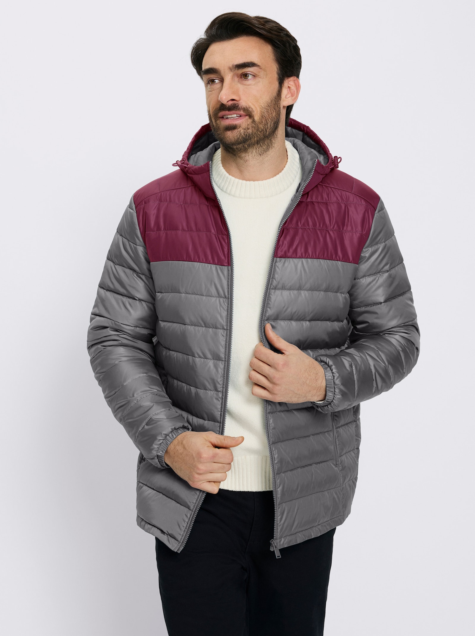 Catamaran Steppjacke - grau-bordeaux