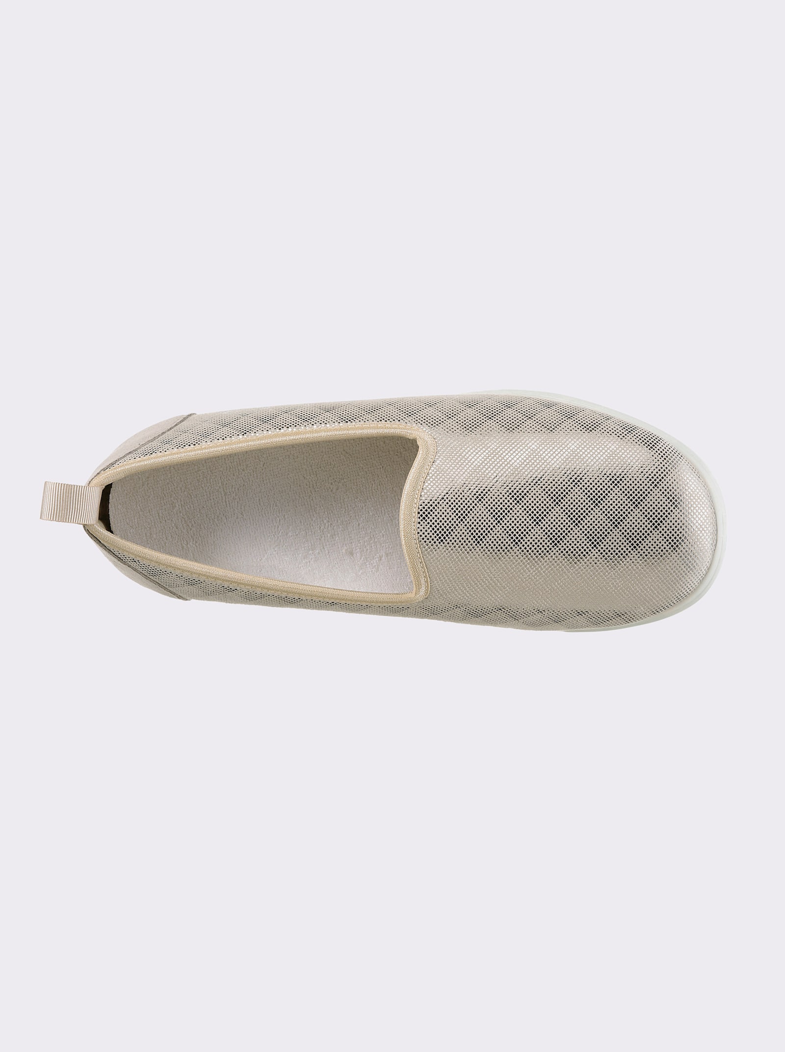 airsoft comfort+ Slipper aus Stretch-Material - beige-kariert