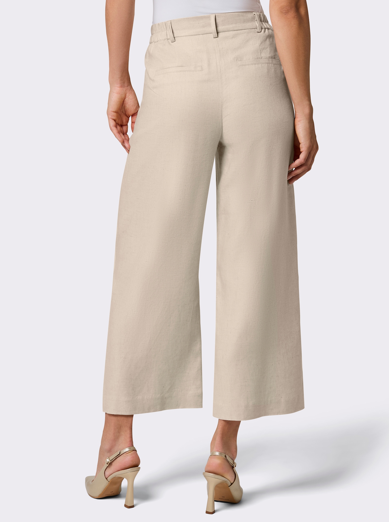 CREATION L PREMIUM Culotte mit Bundfalten - sand-meliert