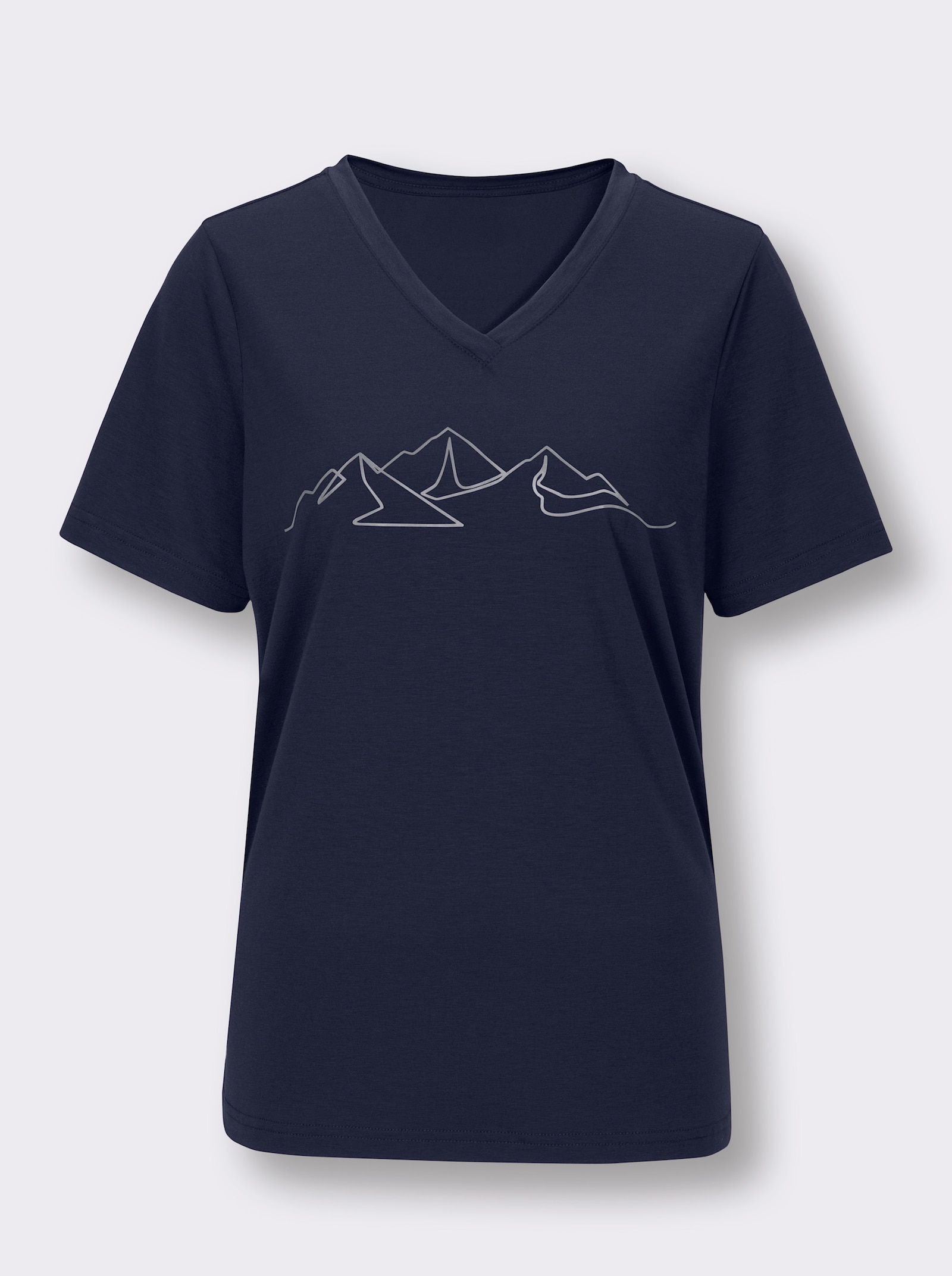 Catamaran Sports Funktionsshirt mit Seitenschlitzen - marine