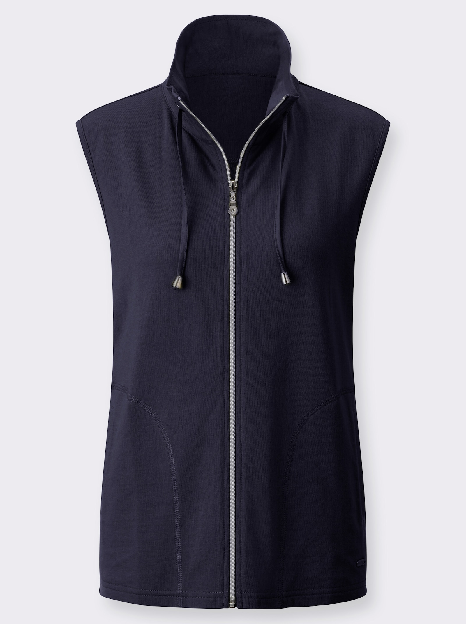 Jerseyweste aus reiner Baumwolle, weich - marine