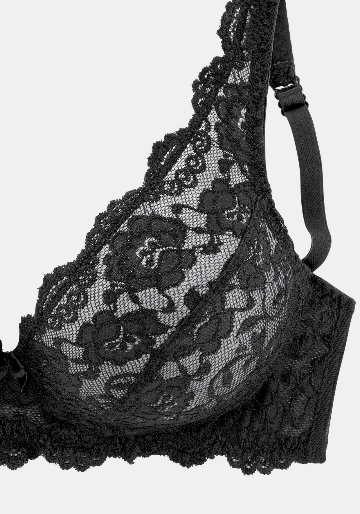 petite fleur Bralette-BH - weiß+schwarz