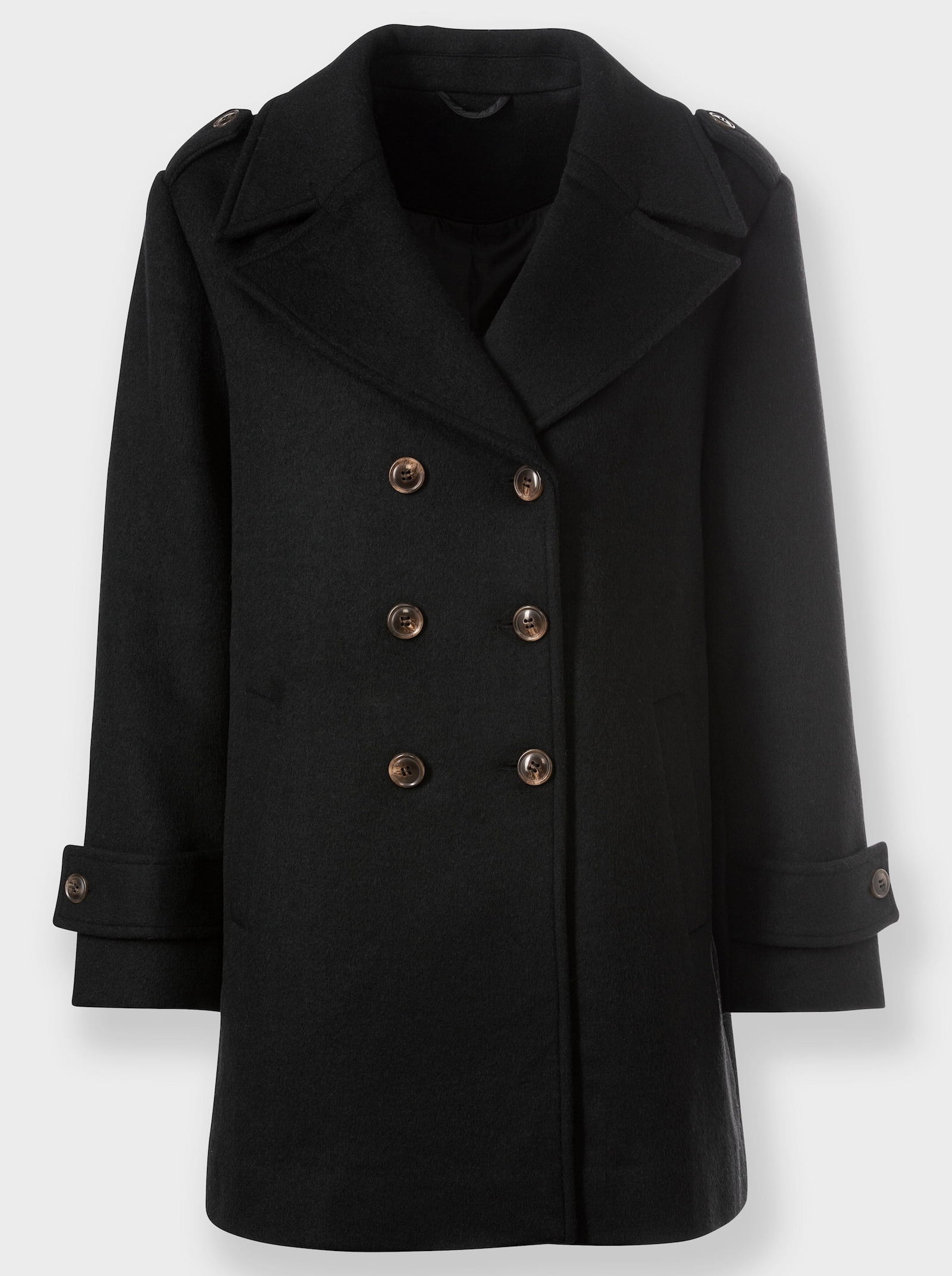 heine Cabanjacke mit Schulterriegel - schwarz