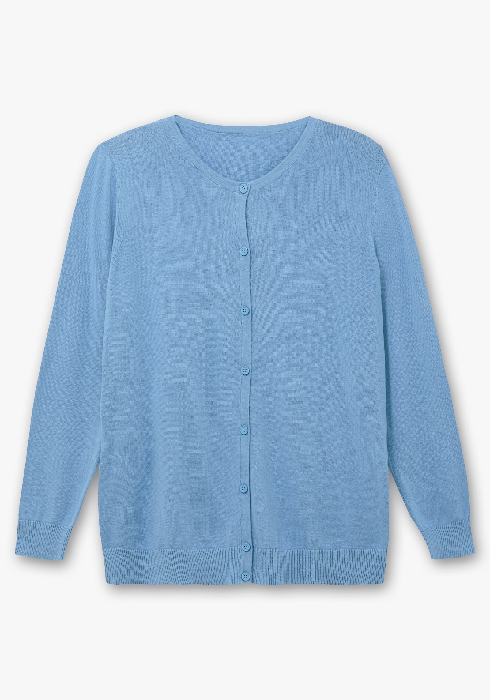 Strickjacke aus reiner Baumwolle - blau