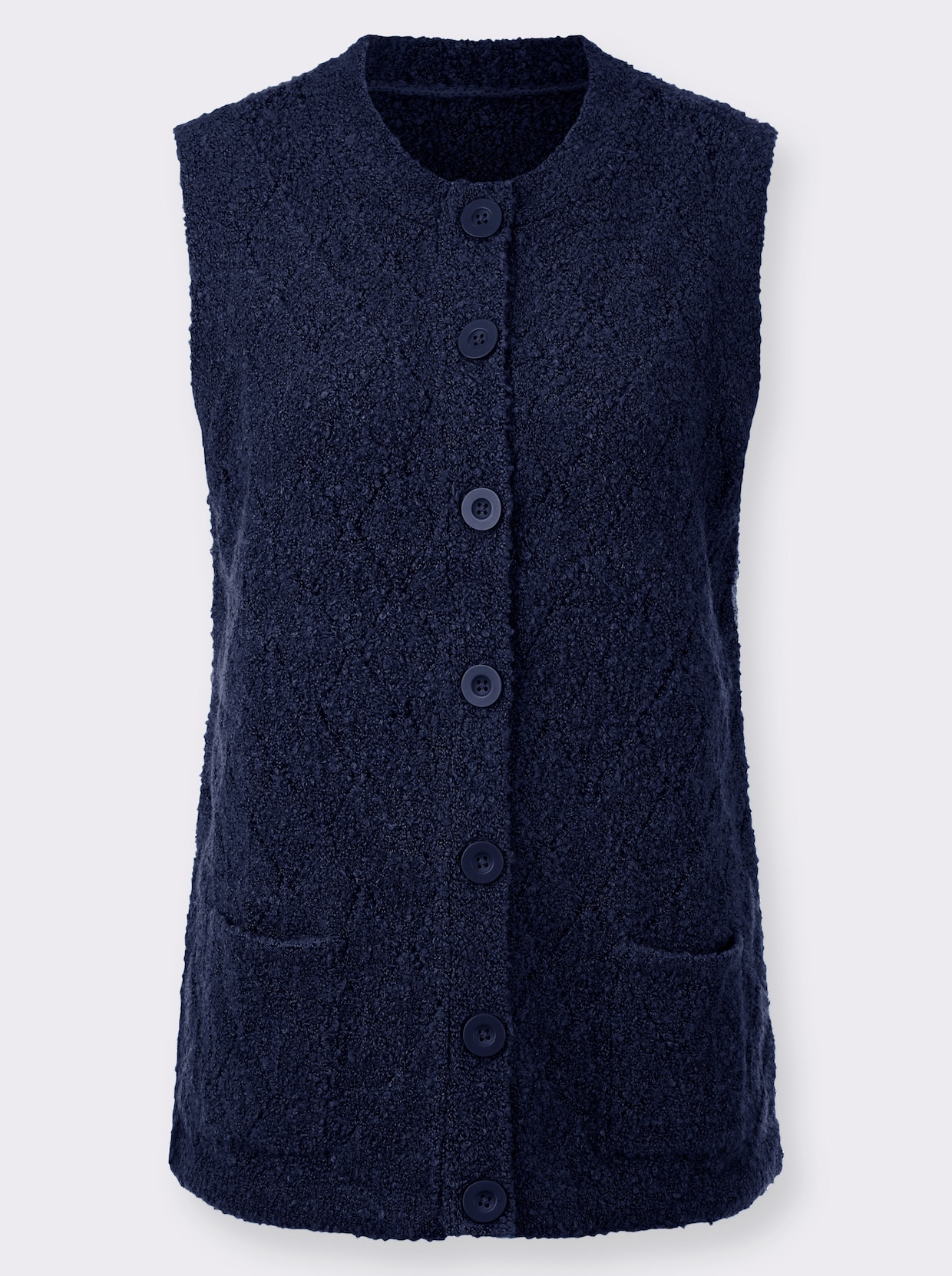 Vest - marine gemêleerd